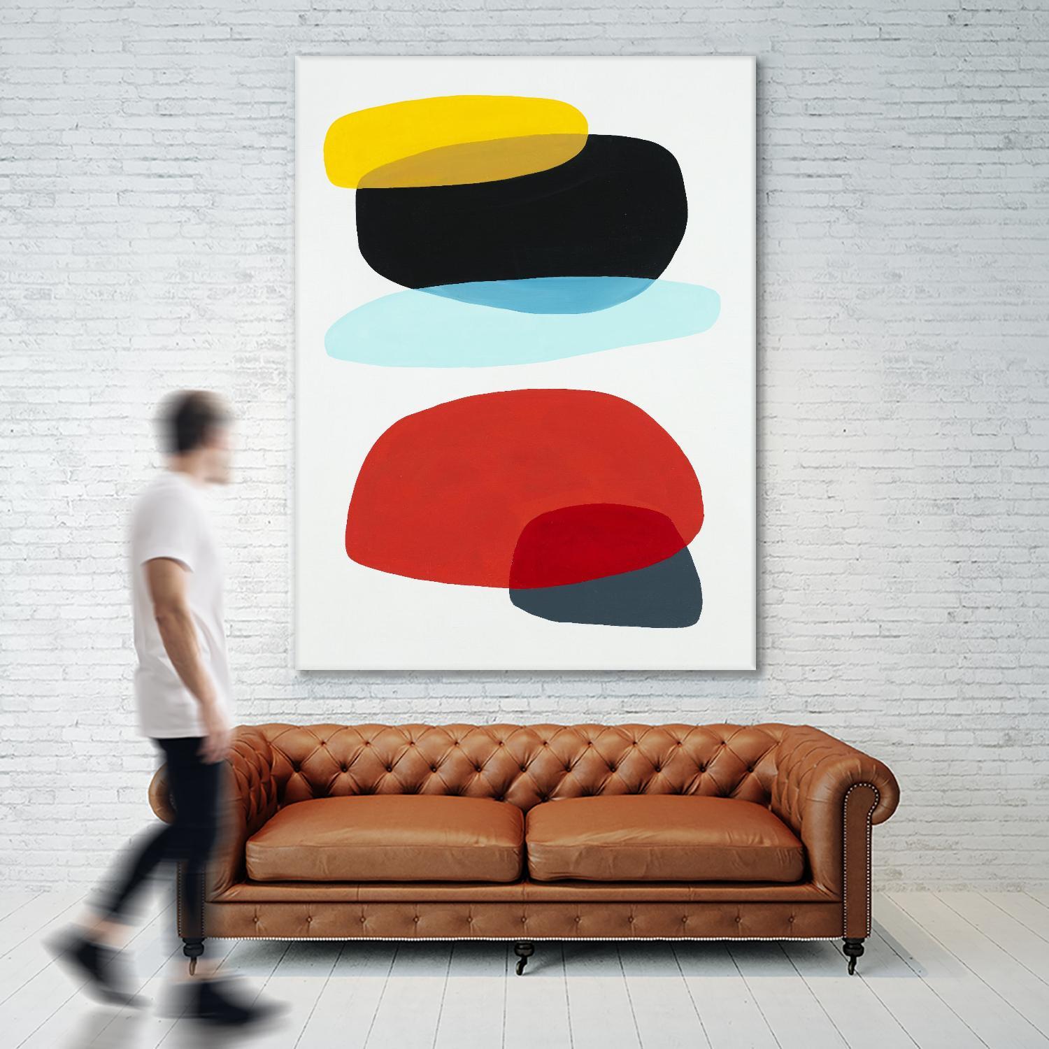 Joy and Pop II by Daleno Art on GIANT ART - red shapes
