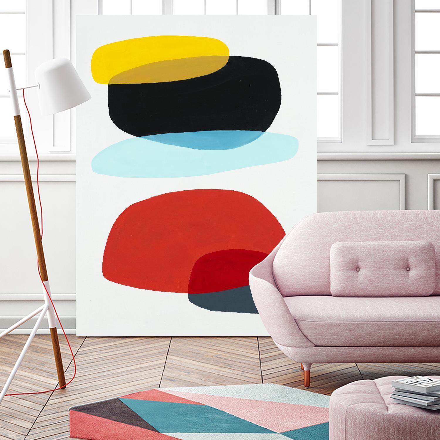 Joy and Pop II by Daleno Art on GIANT ART - red shapes