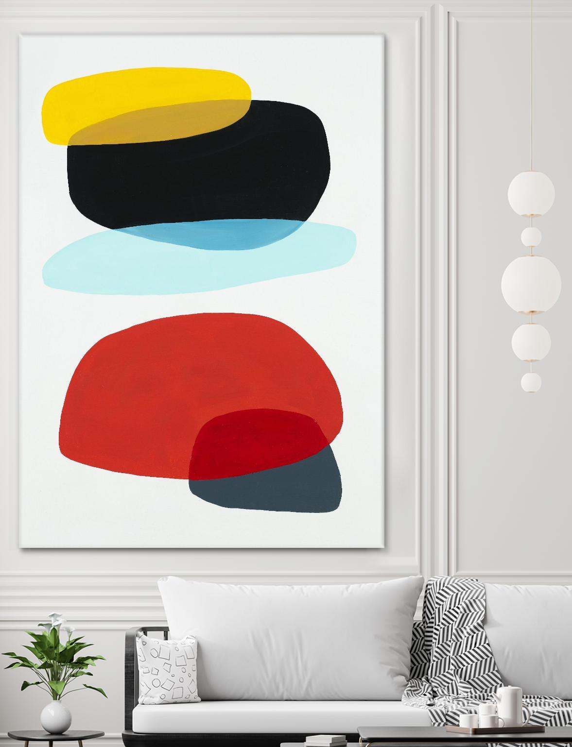 Joy and Pop II by Daleno Art on GIANT ART - red shapes