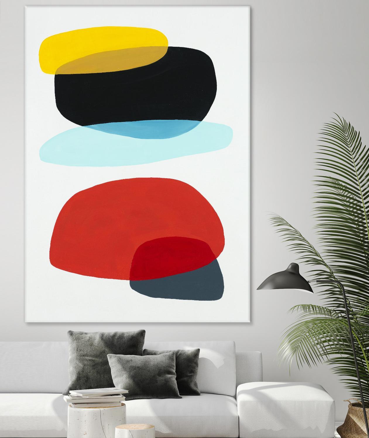 Joy and Pop II by Daleno Art on GIANT ART - red shapes