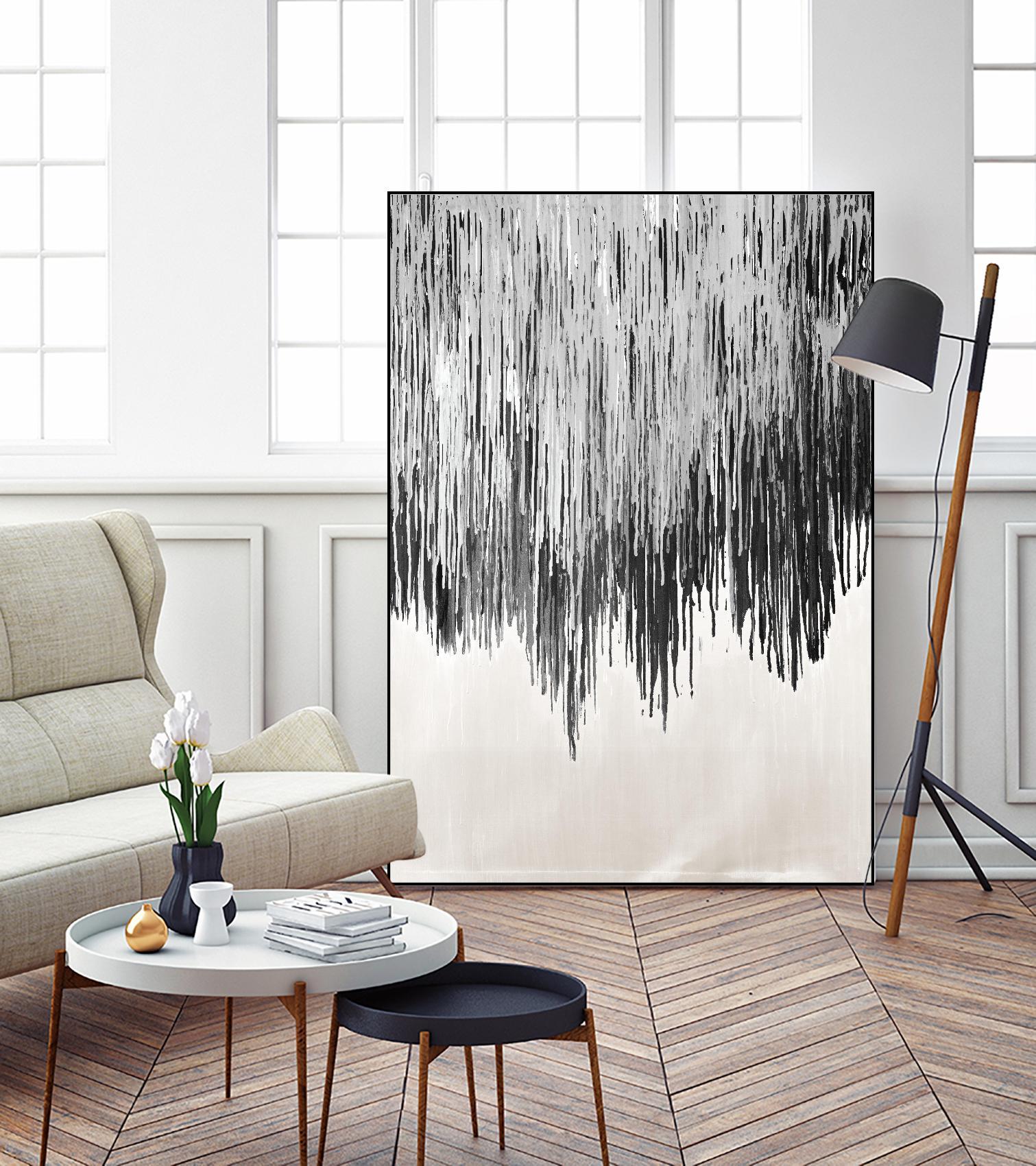 Stained Shower II by Daleno Art on GIANT ART - white abstract abstrait