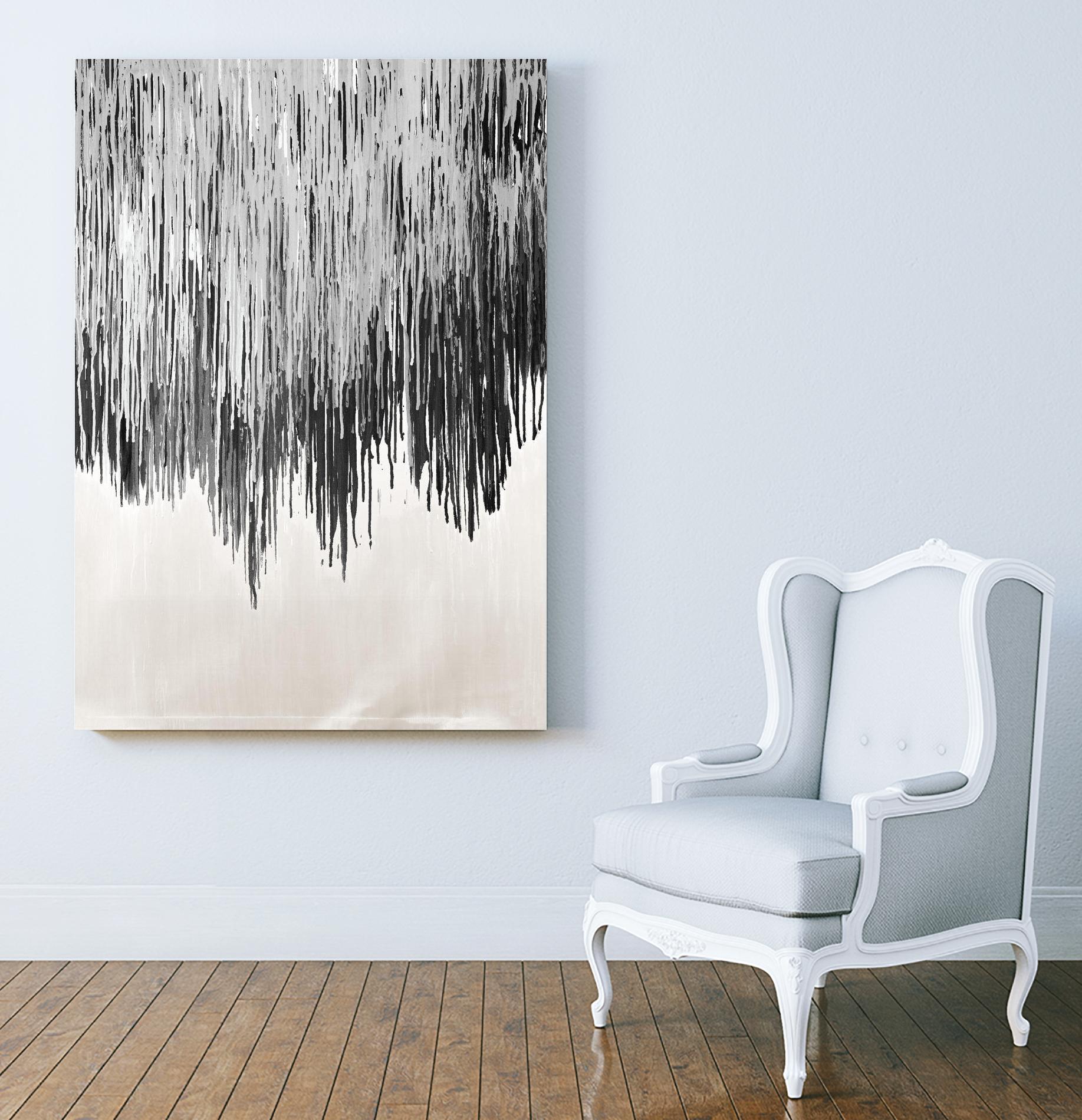 Stained Shower II by Daleno Art on GIANT ART - white abstract abstrait