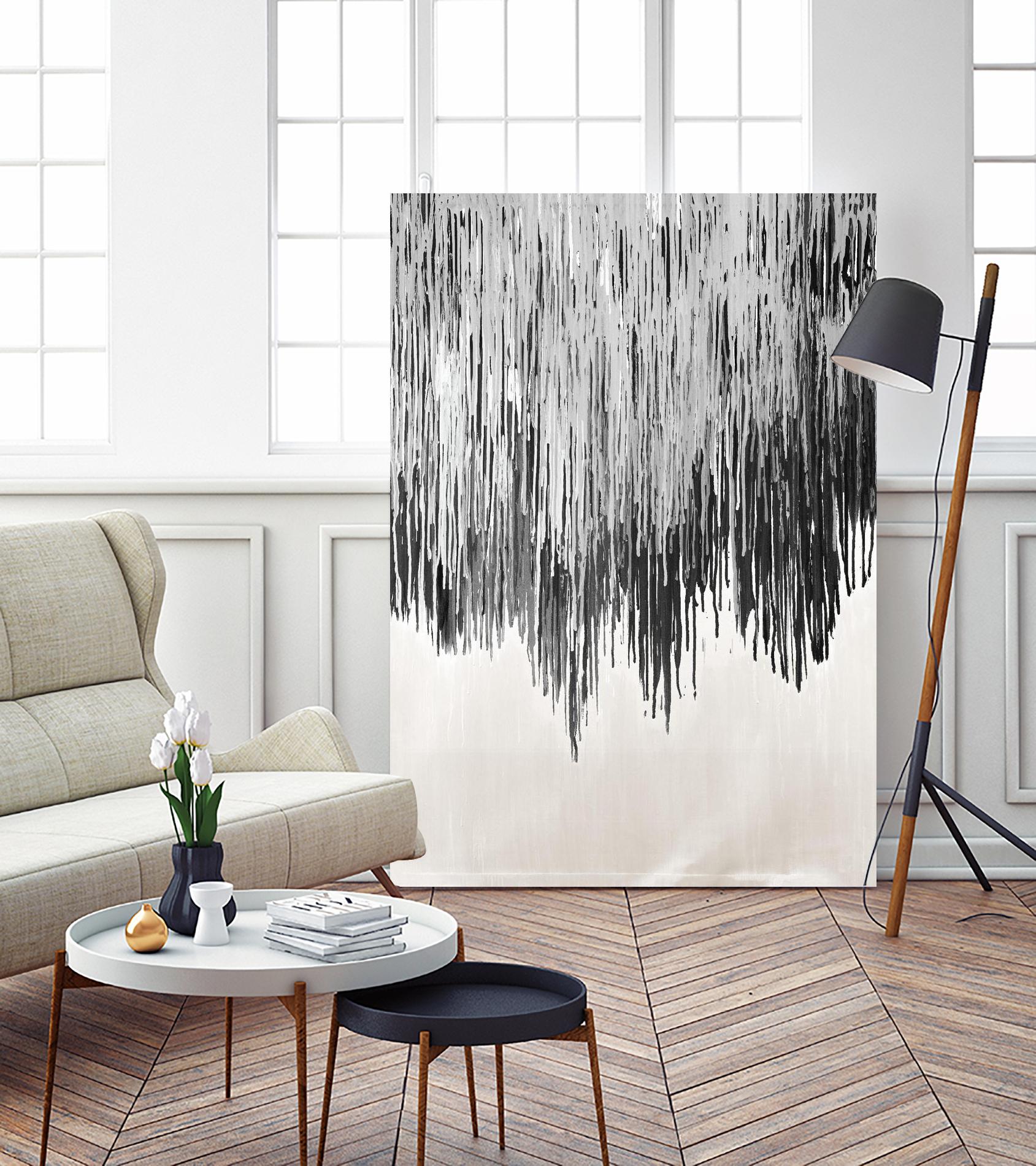 Stained Shower II by Daleno Art on GIANT ART - white abstract abstrait