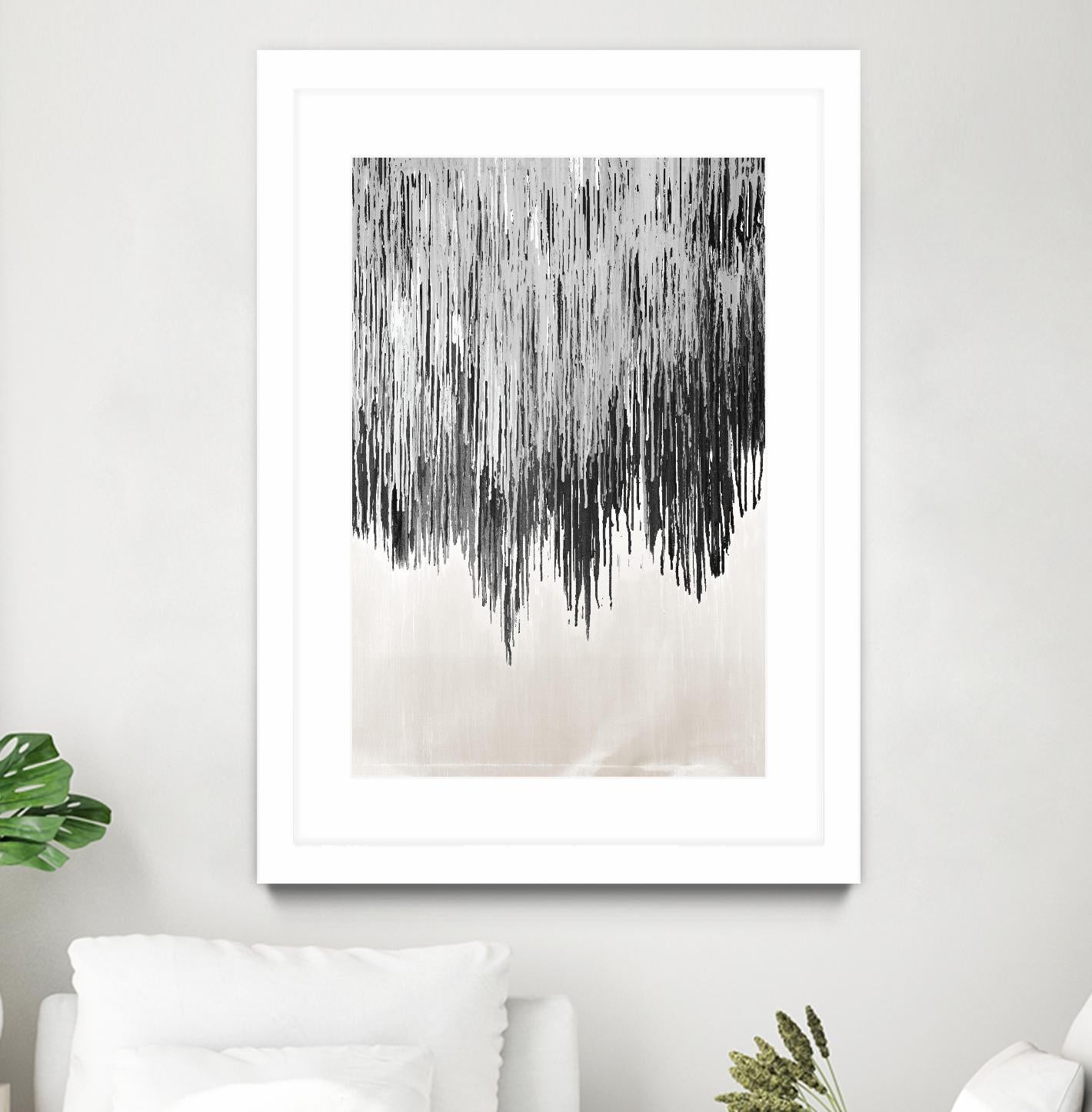 Stained Shower II by Daleno Art on GIANT ART - white abstract abstrait