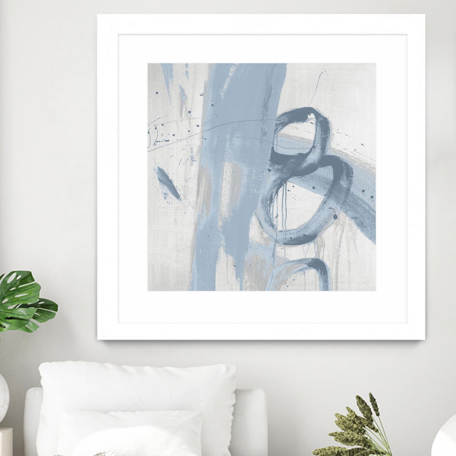 Twice Over IX by Daleno Art on GIANT ART - blue abstract abstrait