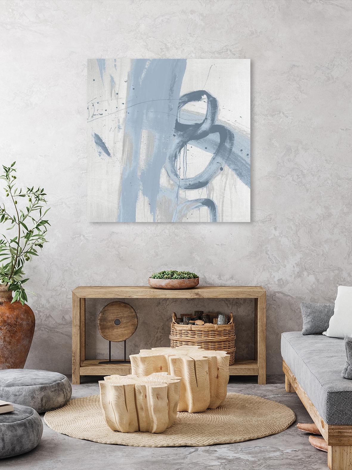 Twice Over IX by Daleno Art on GIANT ART - blue abstract abstrait