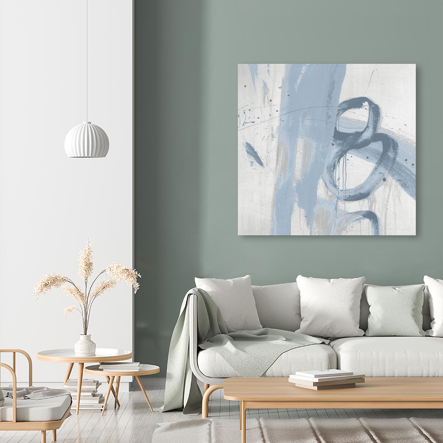Twice Over IX by Daleno Art on GIANT ART - blue abstract abstrait