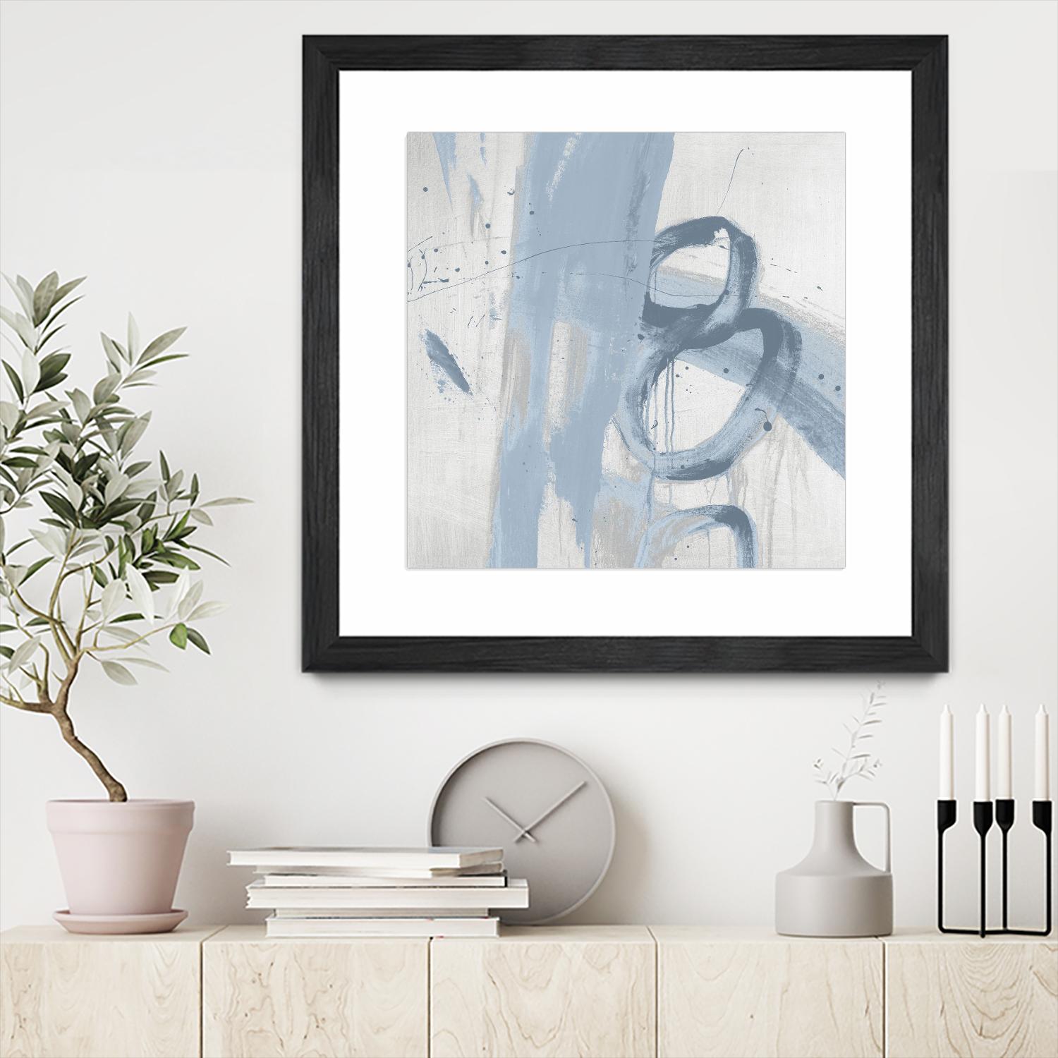 Twice Over IX by Daleno Art on GIANT ART - blue abstract abstrait