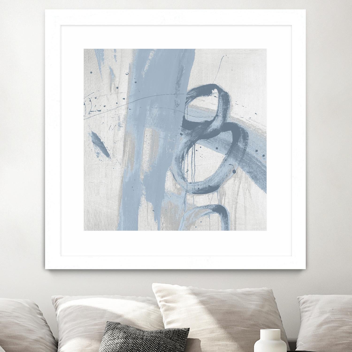 Twice Over IX by Daleno Art on GIANT ART - blue abstract abstrait