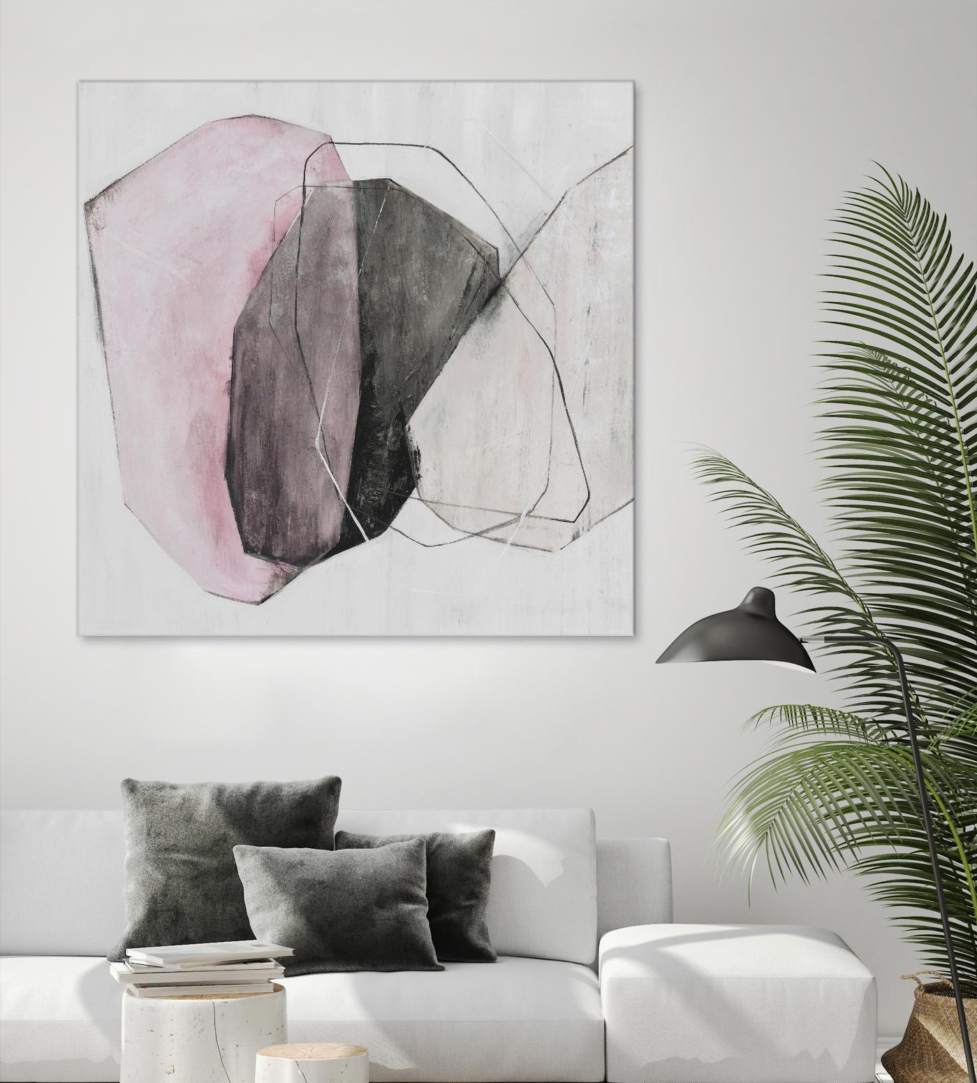 Tickled With Pink by Daleno Art on GIANT ART - pink shapes abstrait