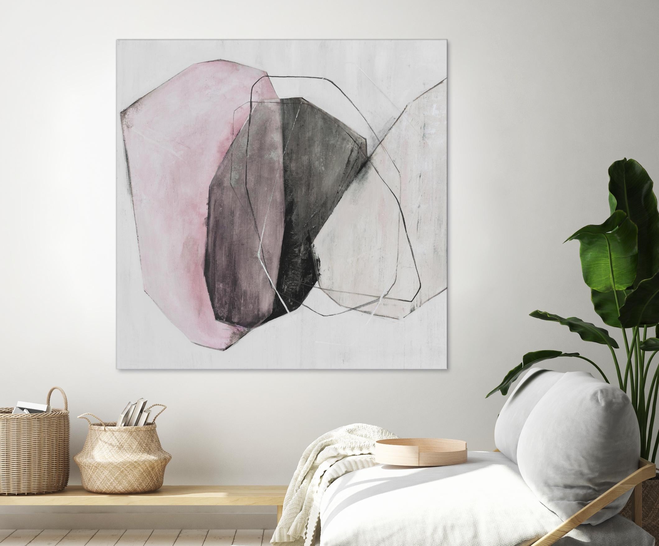 Tickled With Pink by Daleno Art on GIANT ART - pink shapes abstrait