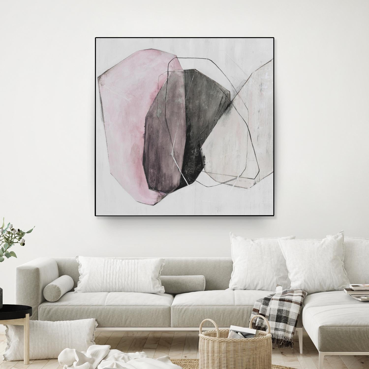 Tickled With Pink by Daleno Art on GIANT ART - pink shapes abstrait