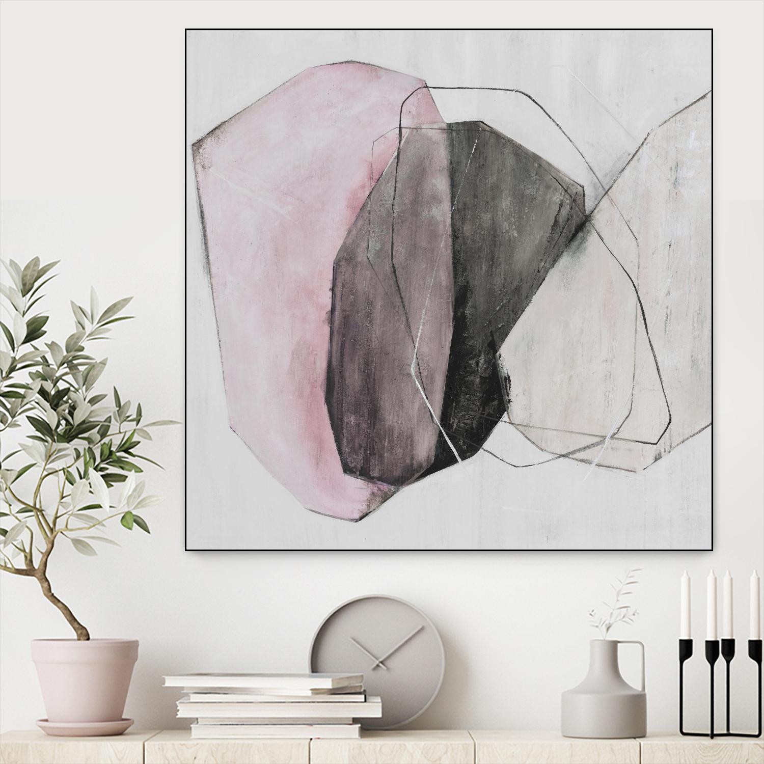 Tickled With Pink by Daleno Art on GIANT ART - pink shapes abstrait