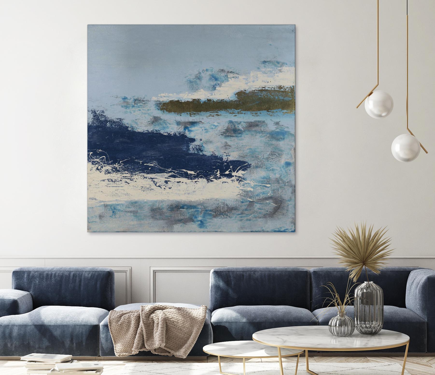 Washing to Shore by Daleno Art on GIANT ART - blue abstract abstrait