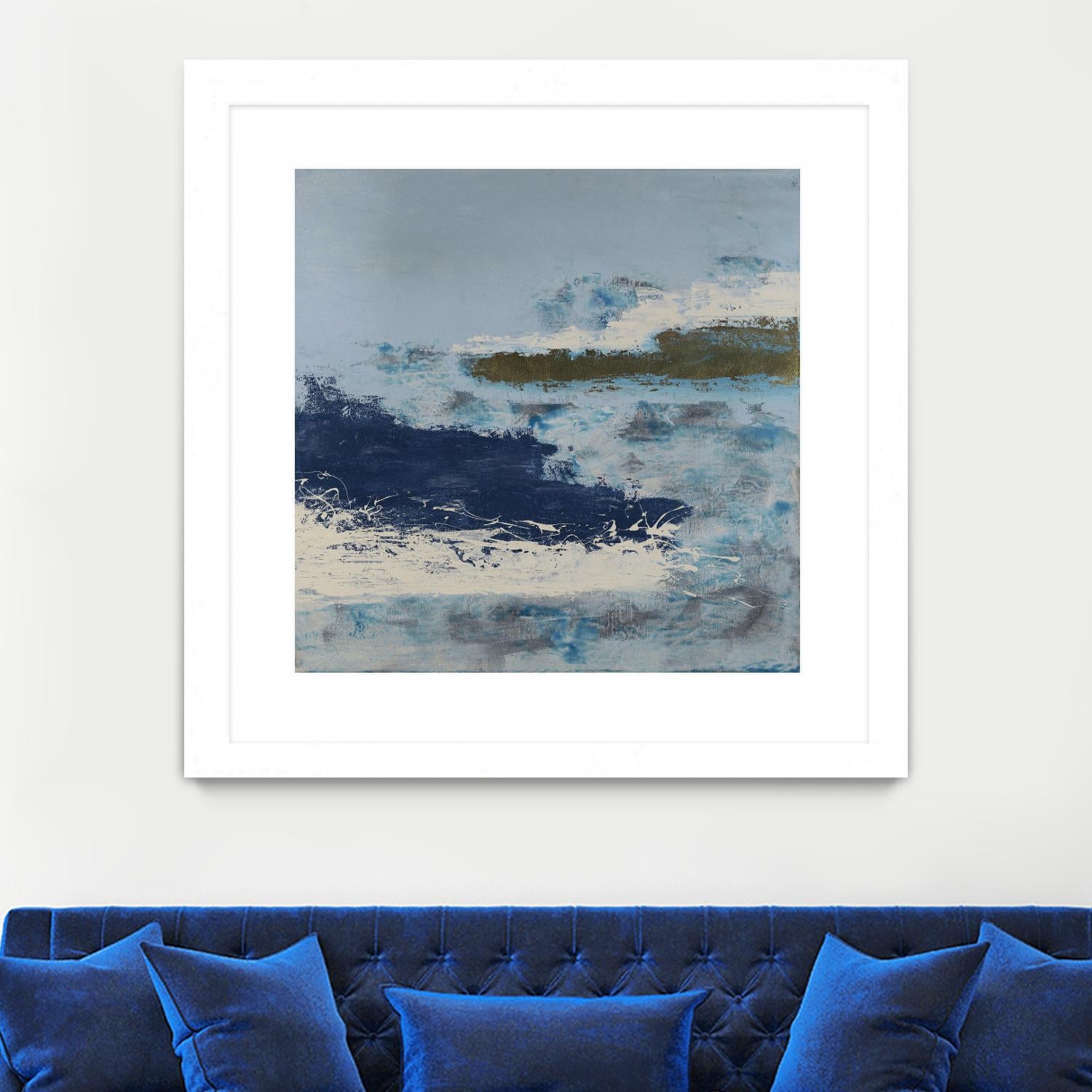 Washing to Shore by Daleno Art on GIANT ART - blue abstract abstrait