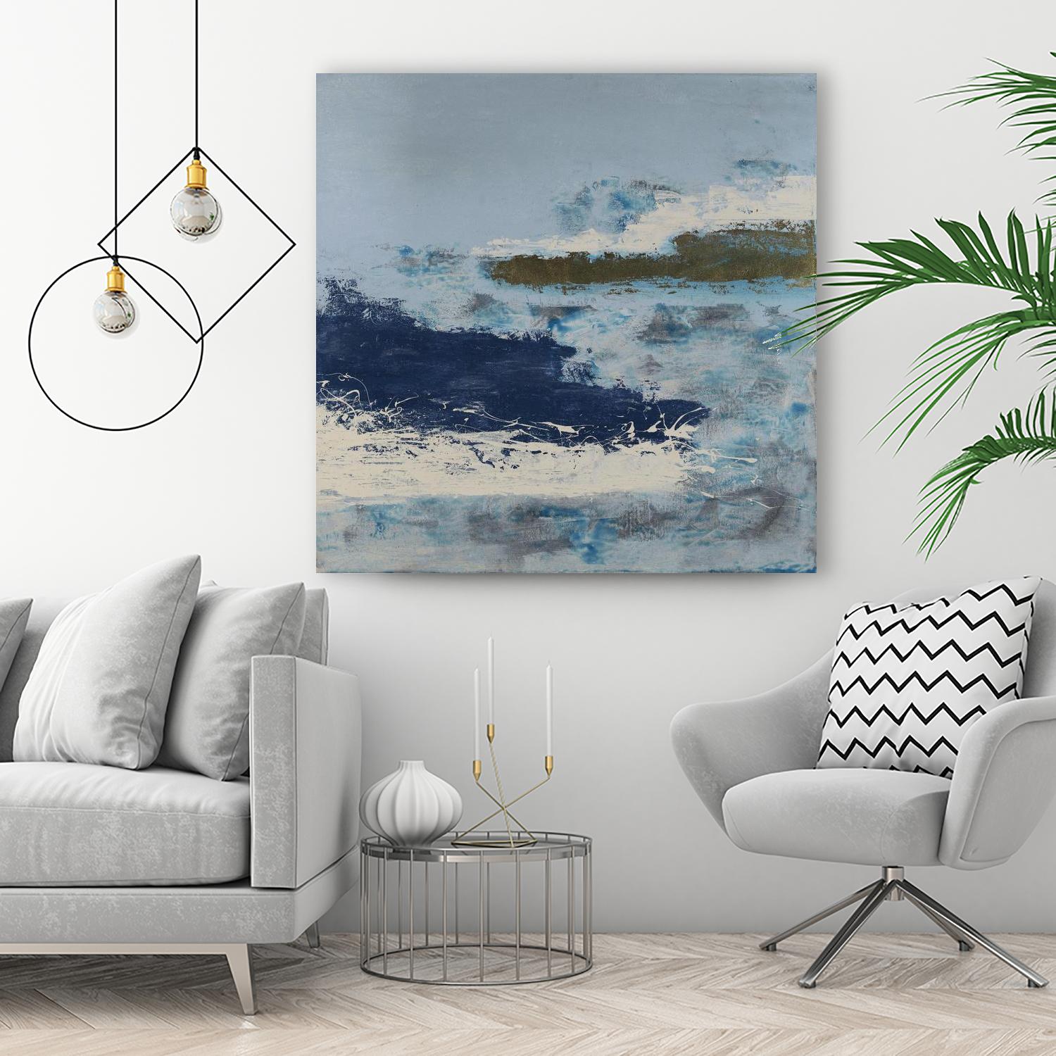 Washing to Shore by Daleno Art on GIANT ART - blue abstract abstrait