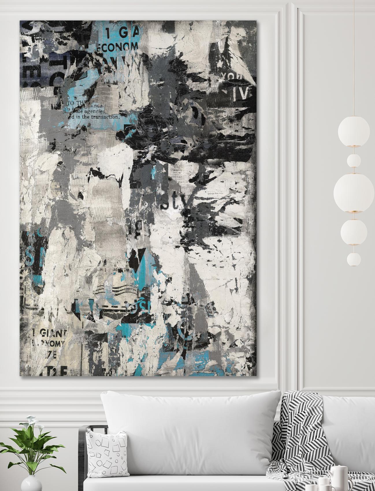 Wall Street Transactions.tif by Daleno Art on GIANT ART - blue street art abstrait