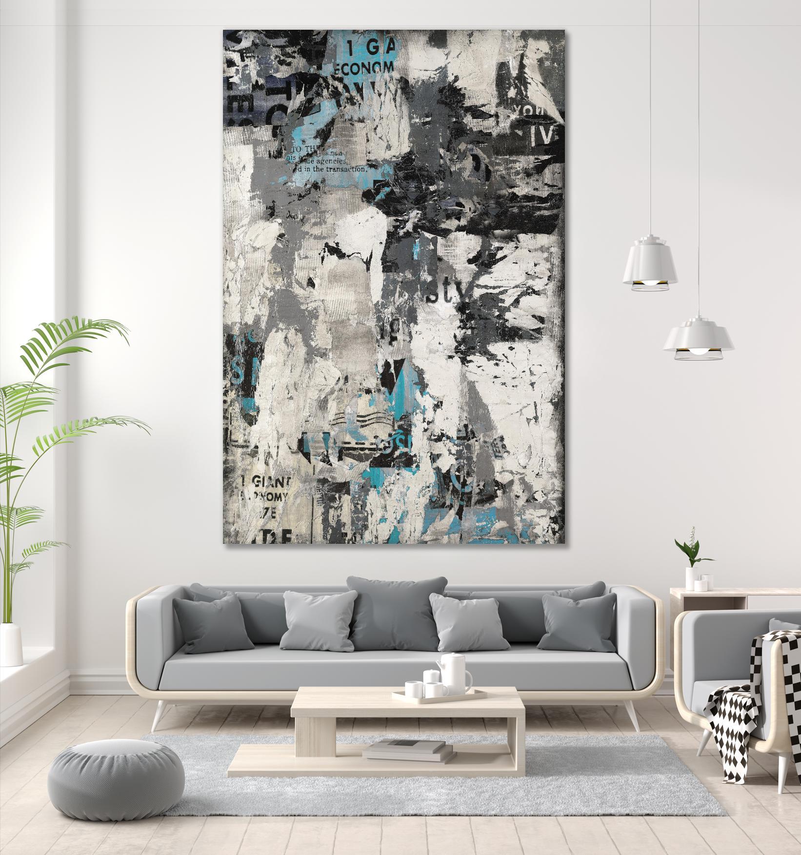 Wall Street Transactions.tif by Daleno Art on GIANT ART - blue street art abstrait