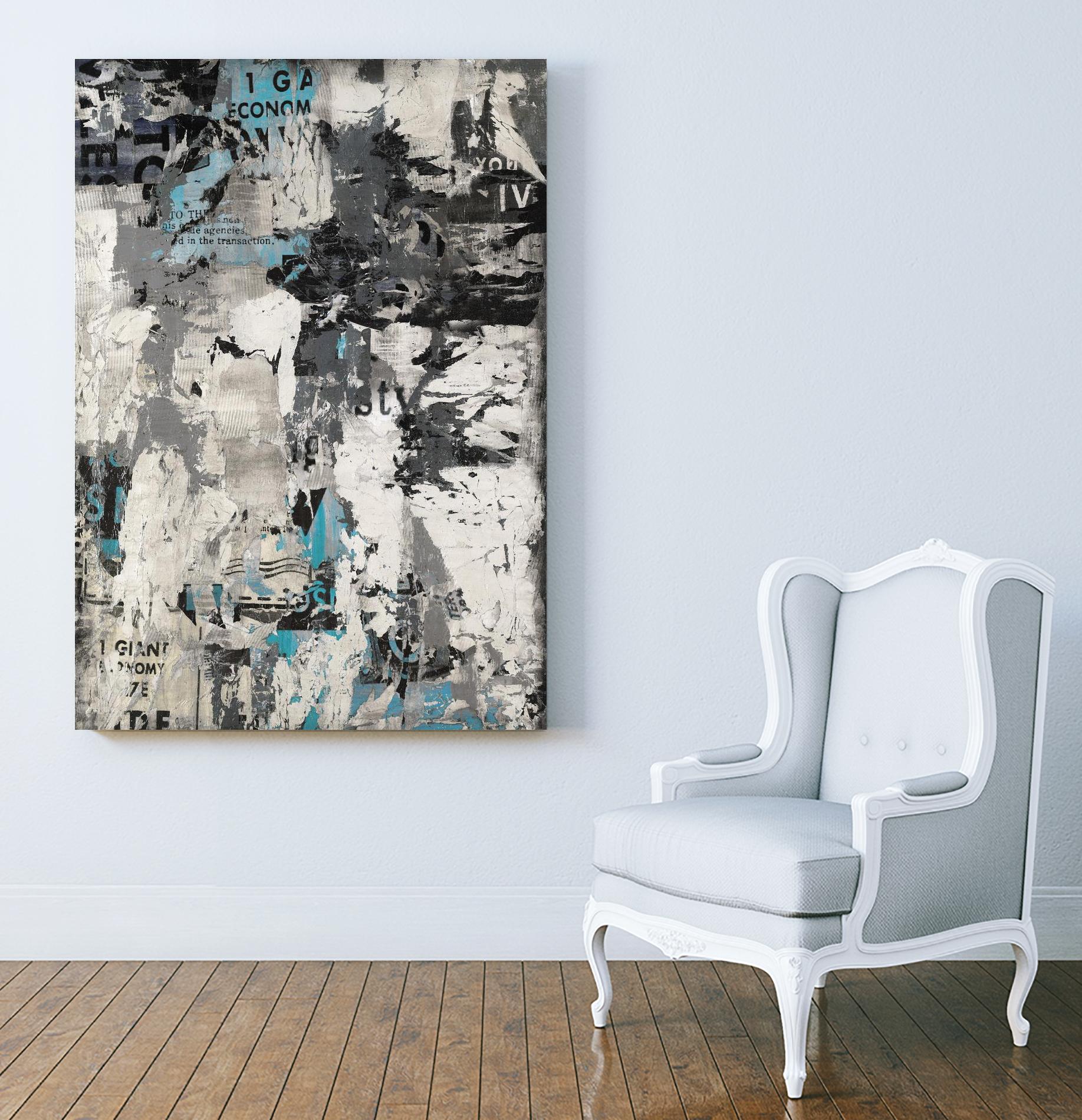 Wall Street Transactions.tif by Daleno Art on GIANT ART - blue street art abstrait