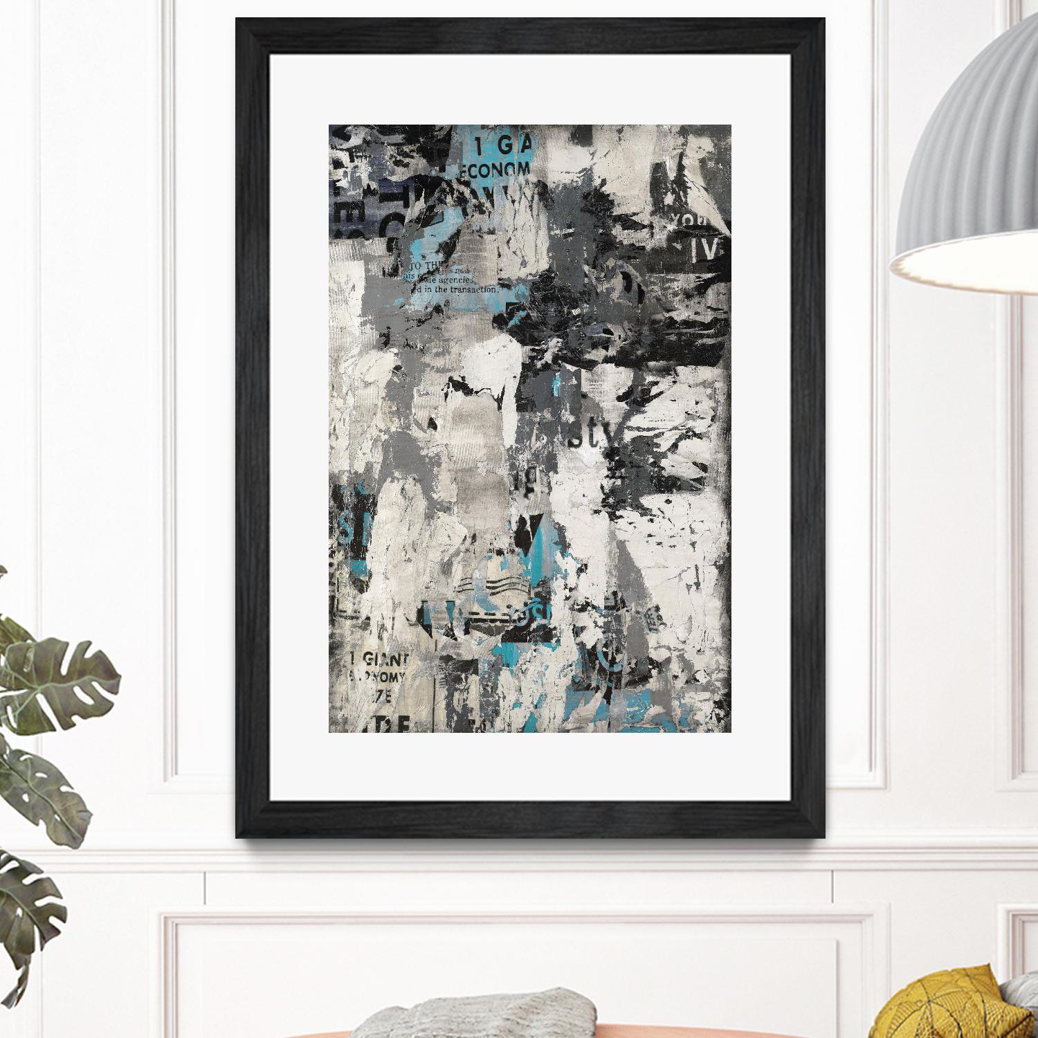 Wall Street Transactions.tif by Daleno Art on GIANT ART - blue street art abstrait