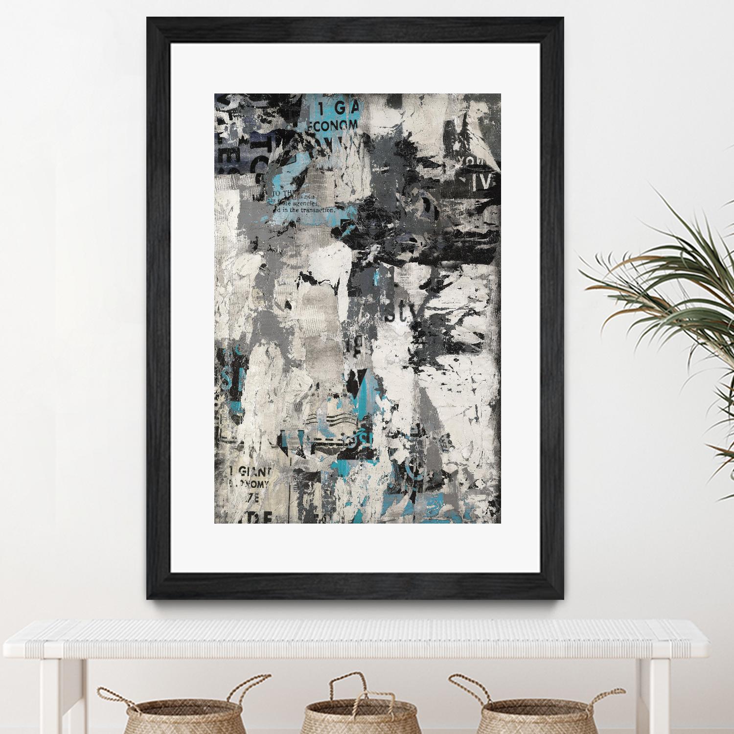 Wall Street Transactions.tif by Daleno Art on GIANT ART - blue street art abstrait