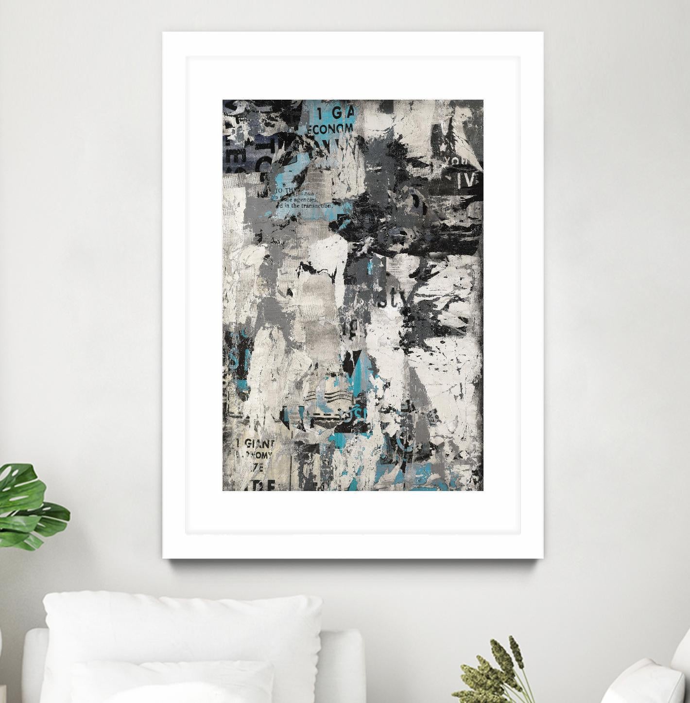 Wall Street Transactions.tif by Daleno Art on GIANT ART - blue street art abstrait