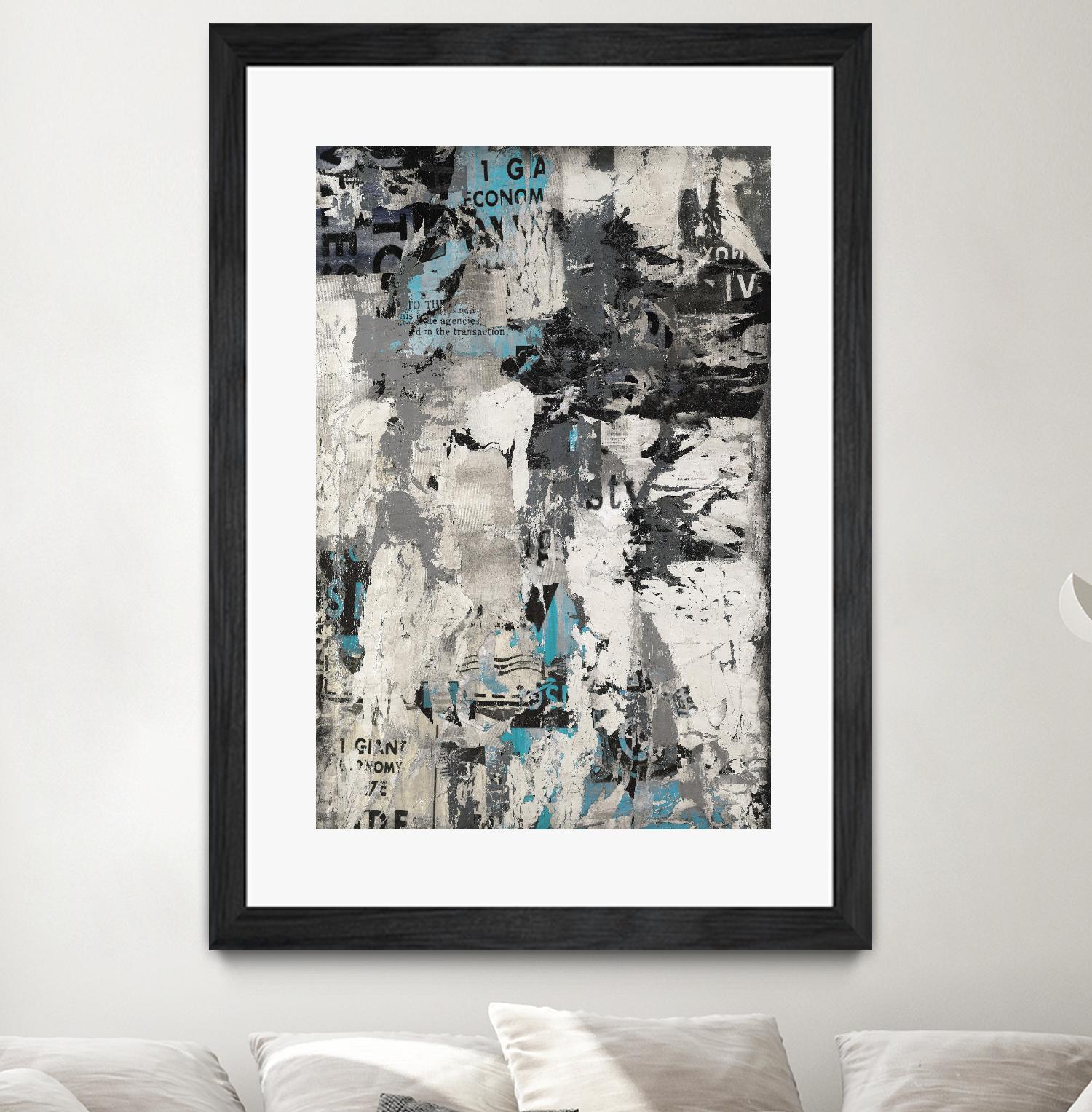 Wall Street Transactions.tif by Daleno Art on GIANT ART - blue street art abstrait