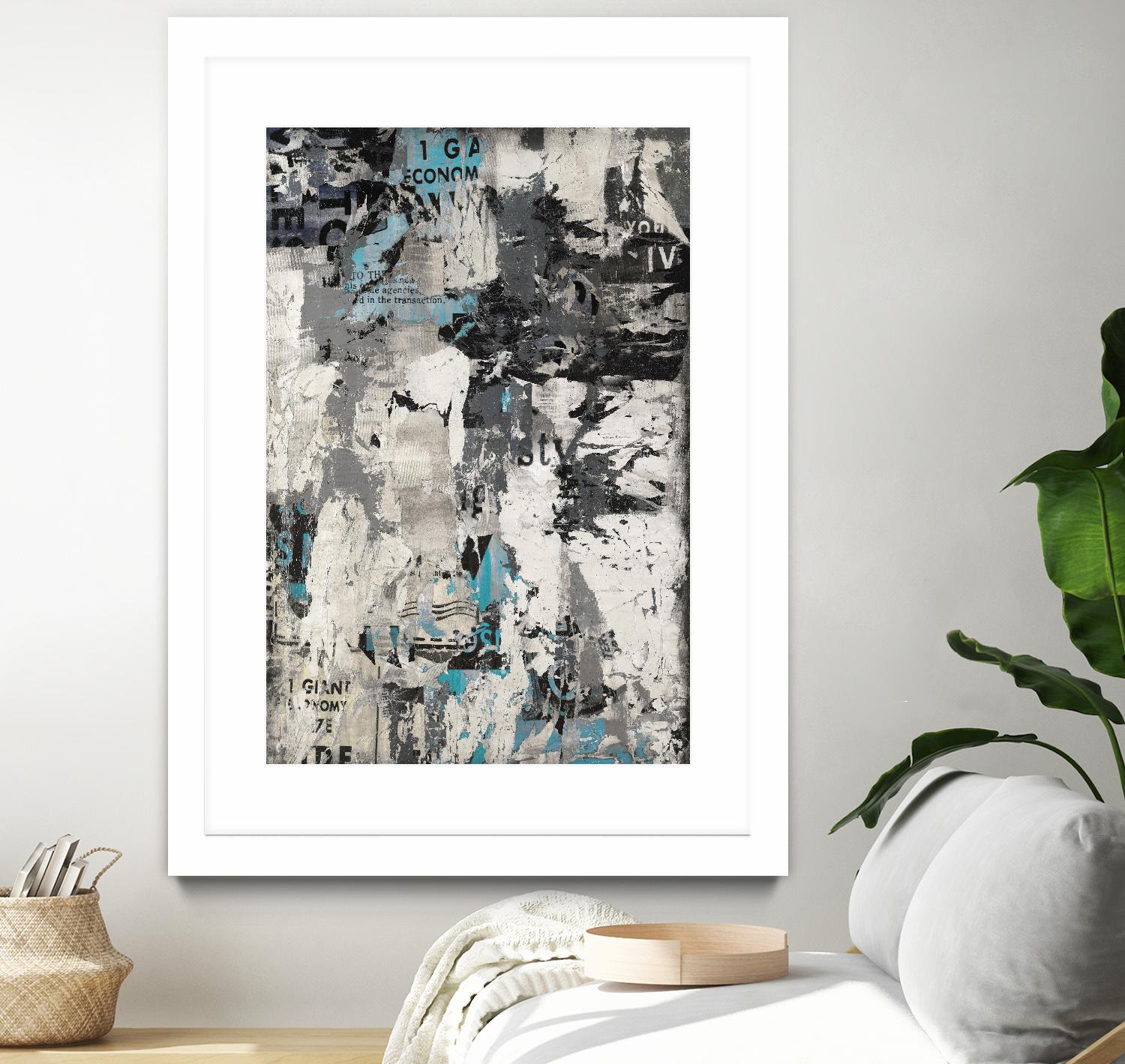 Wall Street Transactions.tif by Daleno Art on GIANT ART - blue street art abstrait