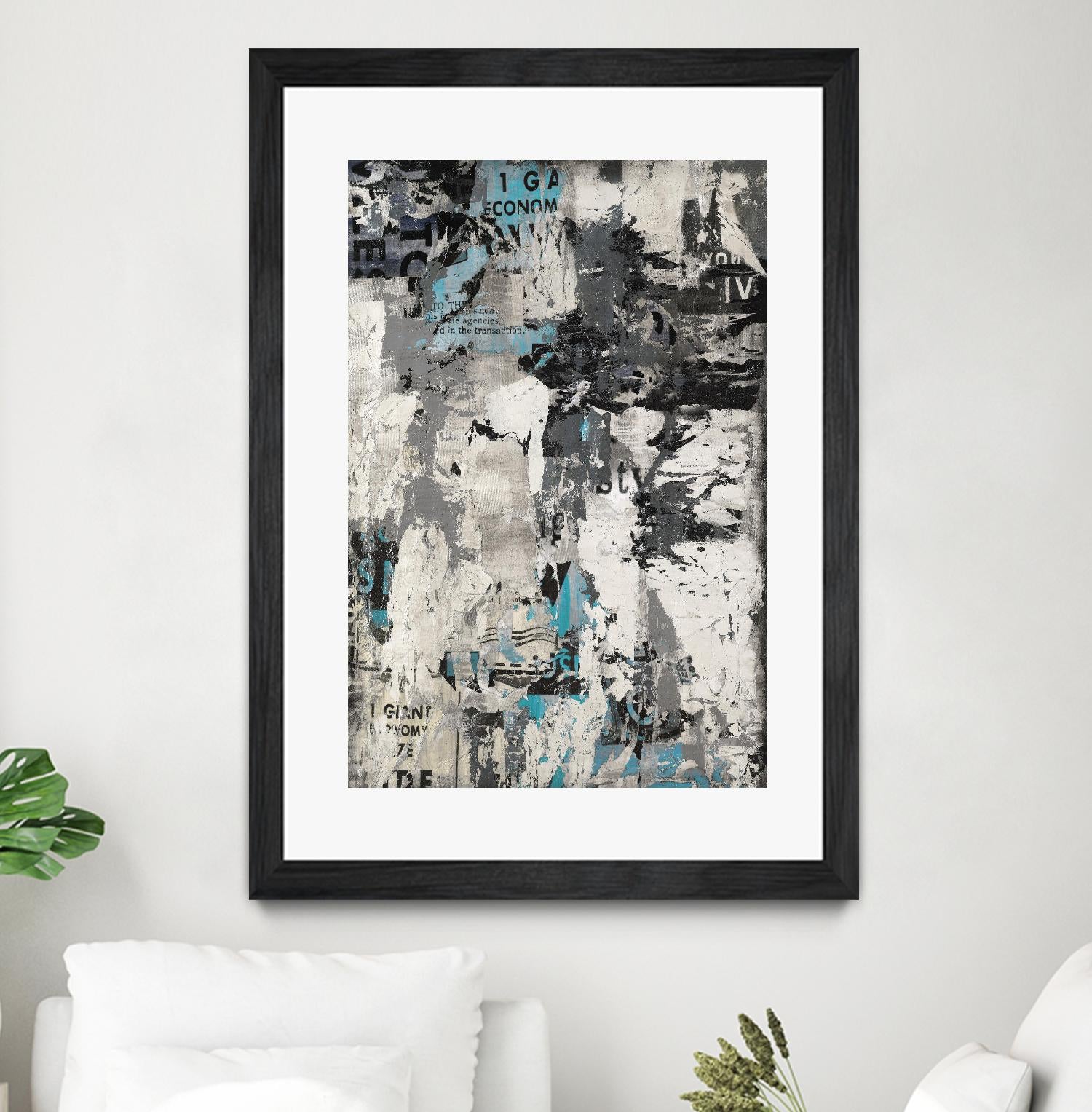 Wall Street Transactions.tif by Daleno Art on GIANT ART - blue street art abstrait