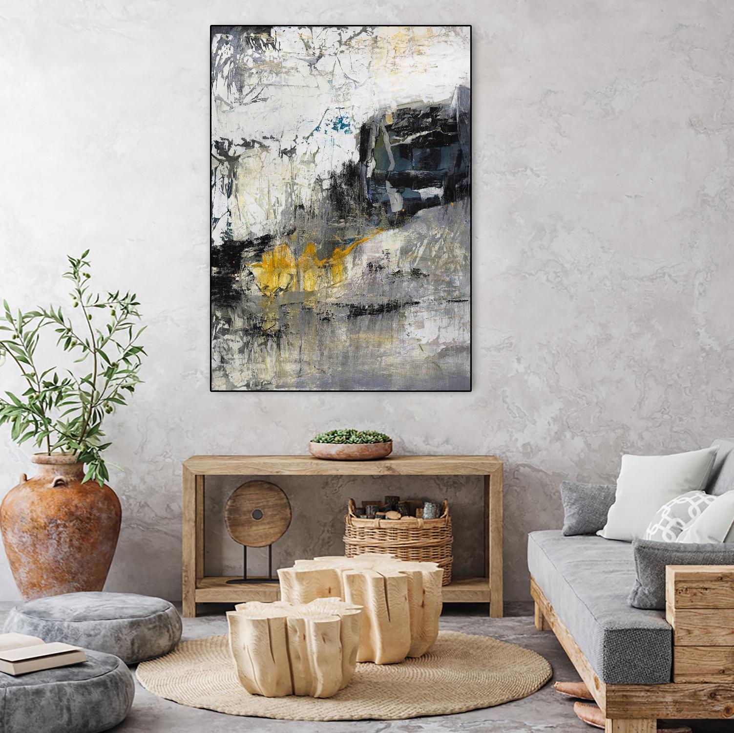 The Hike by Daleno Art on GIANT ART - blue abstract abstrait