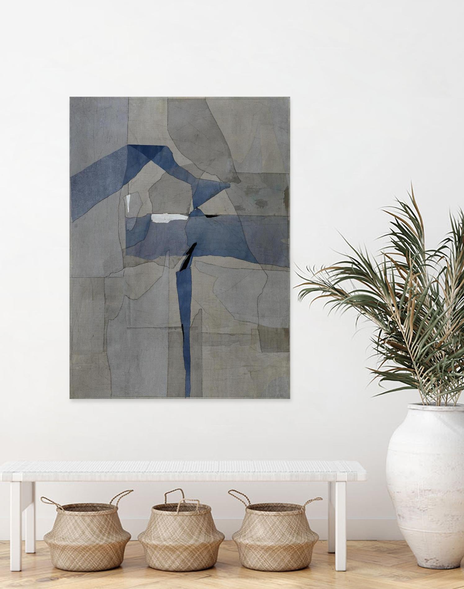 Survivor Puzzle by Daleno Art on GIANT ART - blue abstract abstrait