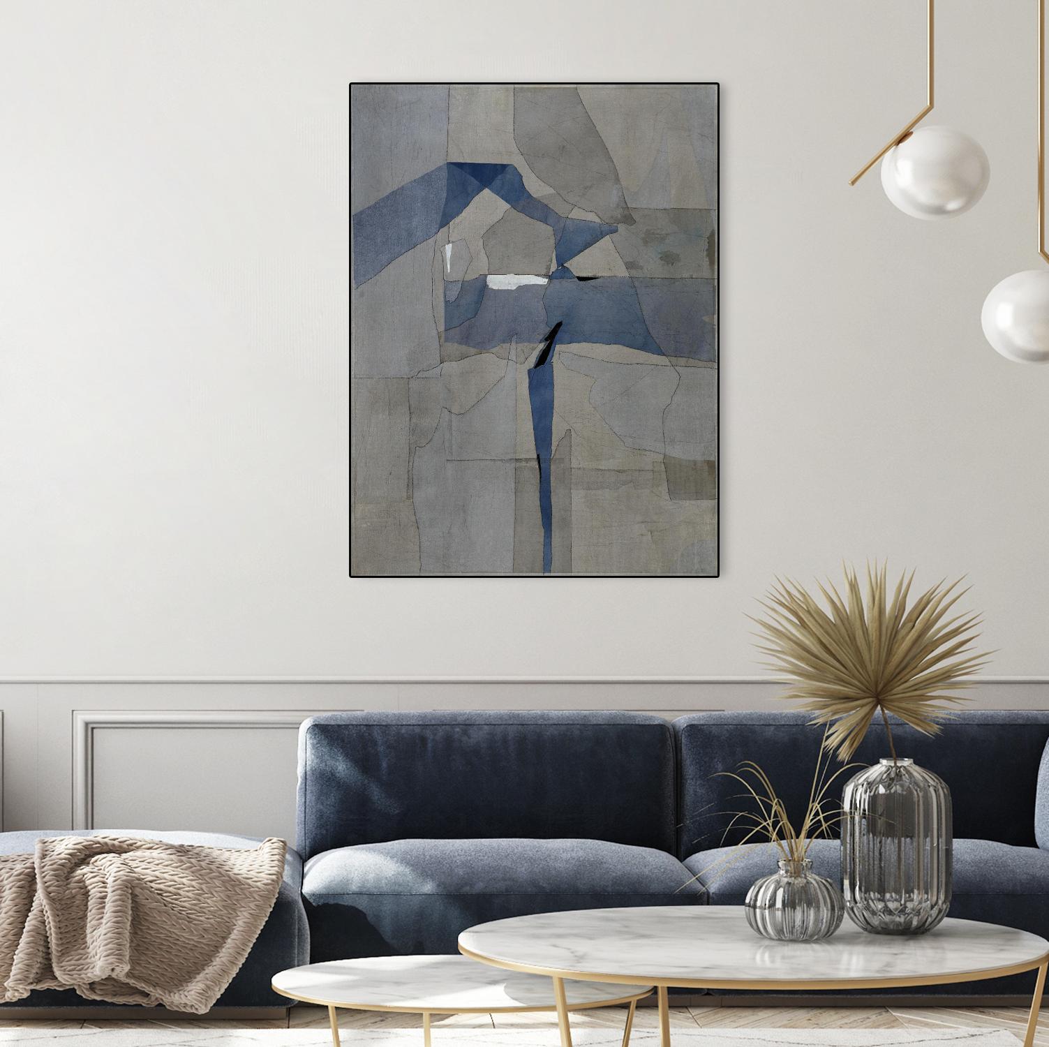 Survivor Puzzle by Daleno Art on GIANT ART - blue abstract abstrait