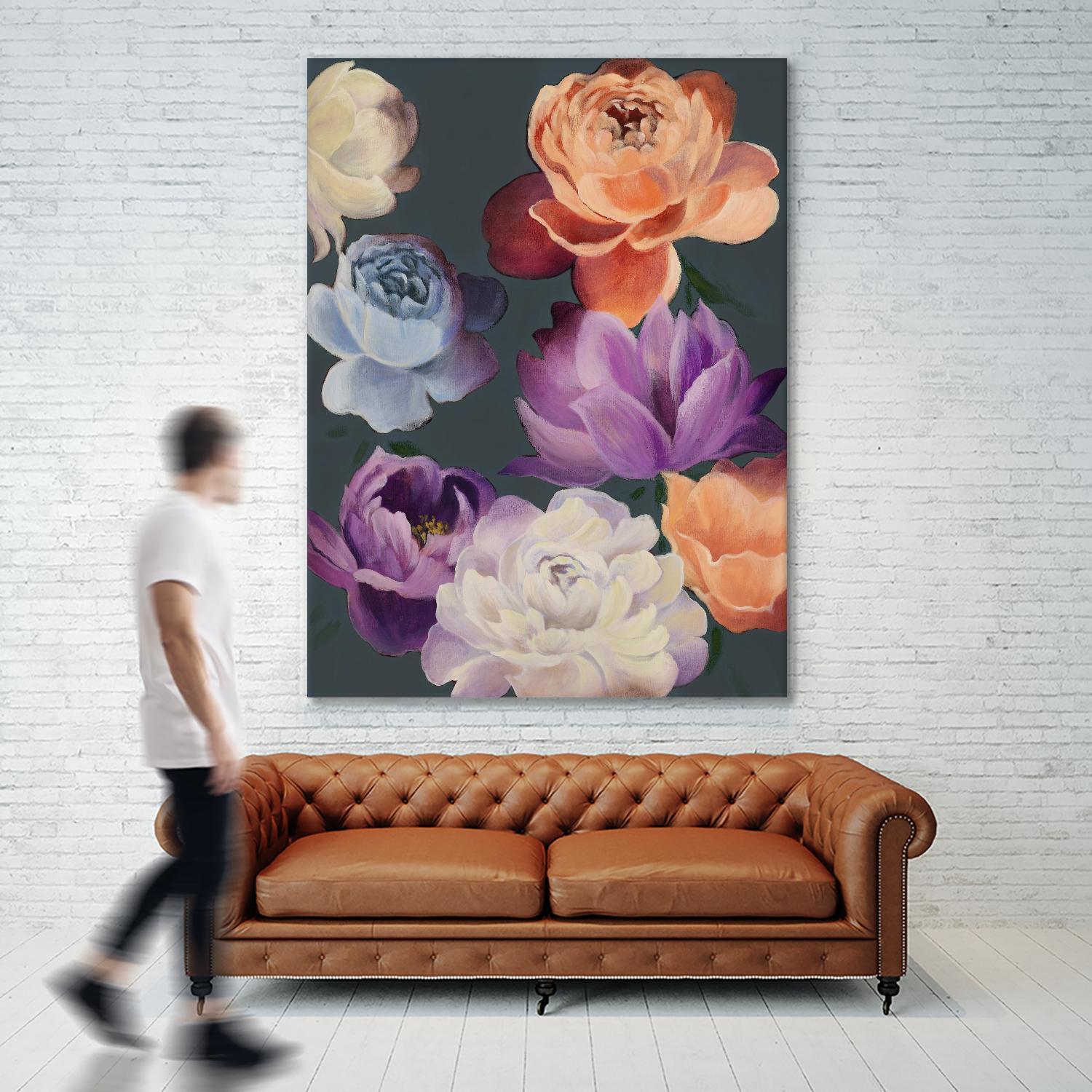 November Blooms by Daleno Art on GIANT ART - orange flowers