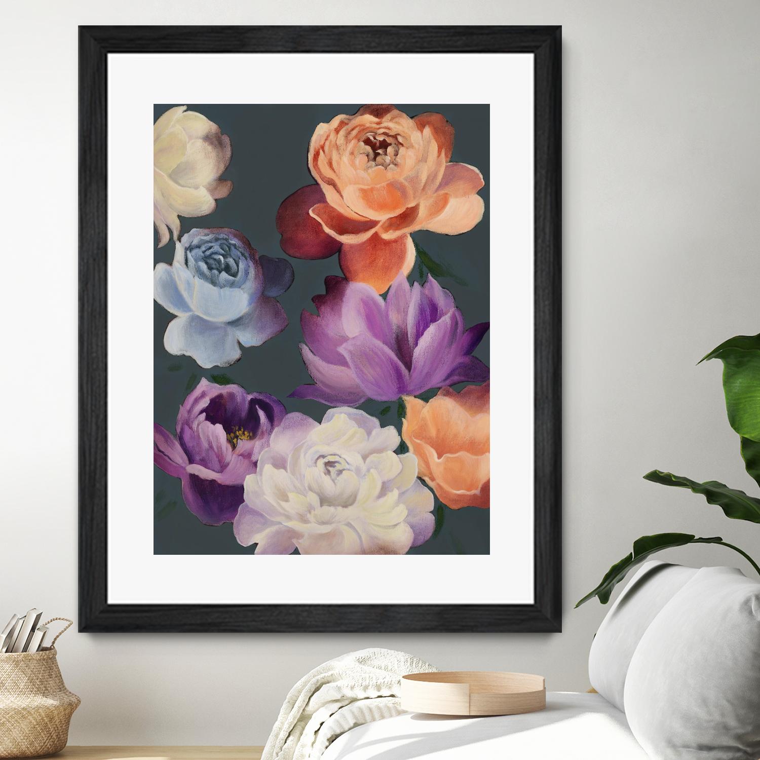 November Blooms by Daleno Art on GIANT ART - orange flowers