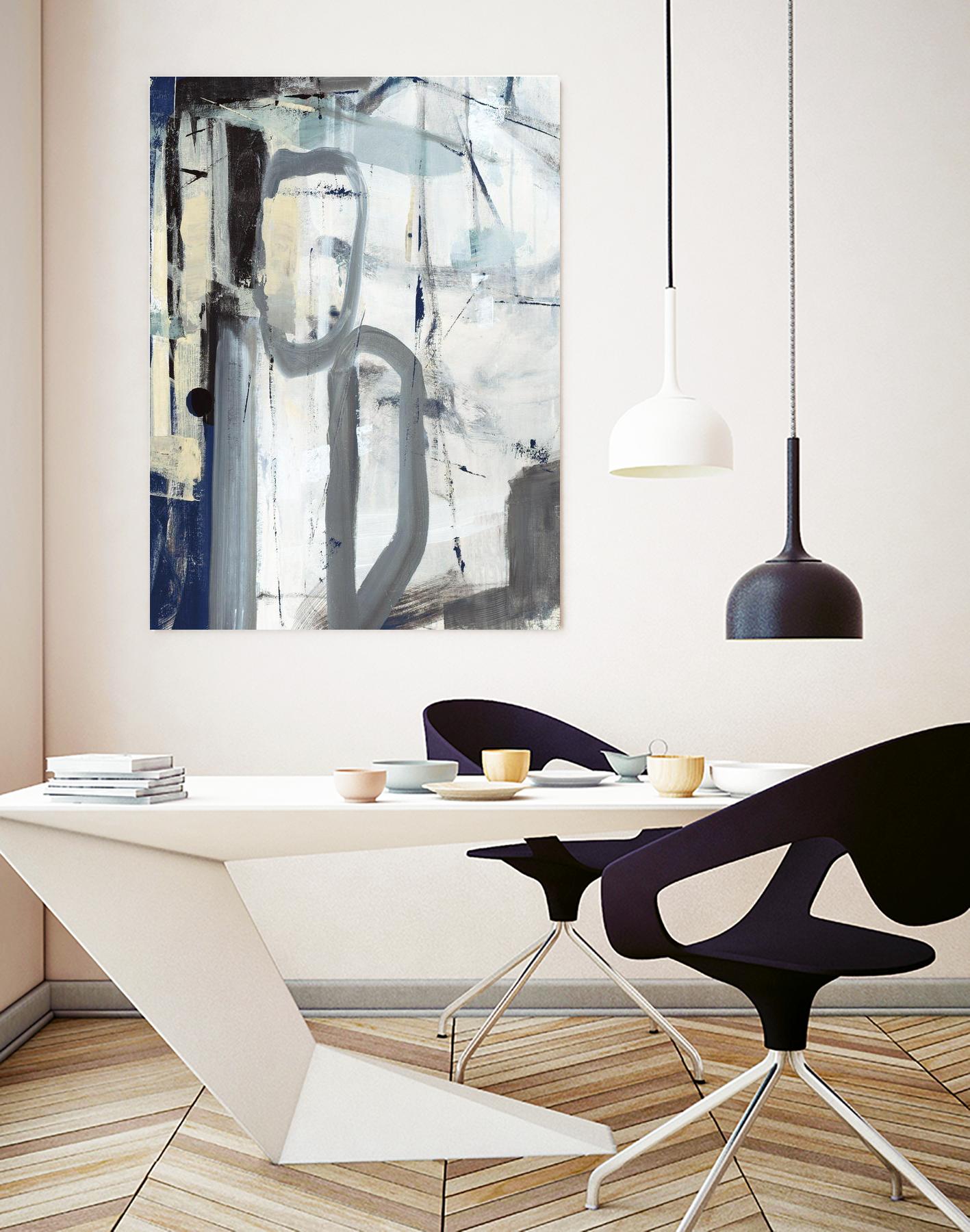 Mastering the Stairs by Daleno Art on GIANT ART - beige abstract