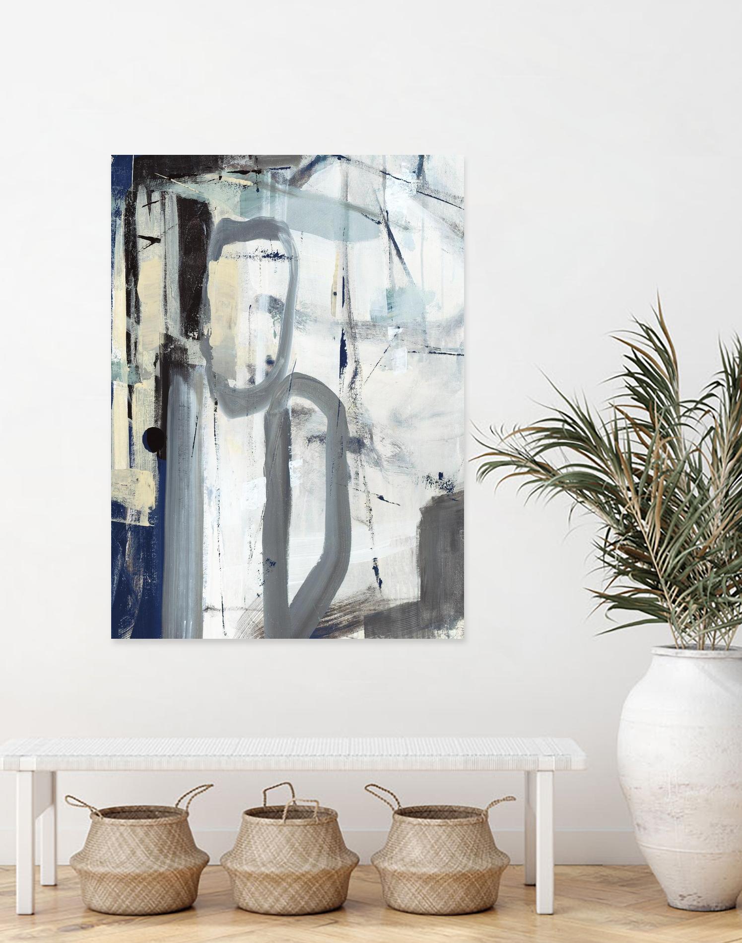 Mastering the Stairs by Daleno Art on GIANT ART - beige abstract