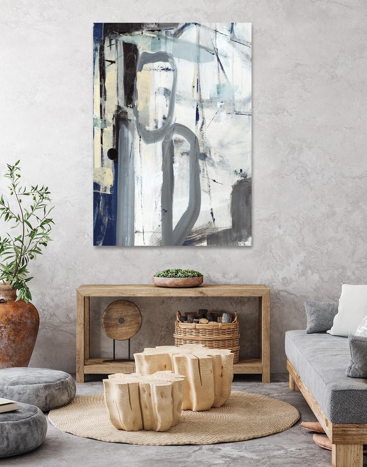 Mastering the Stairs by Daleno Art on GIANT ART - beige abstract