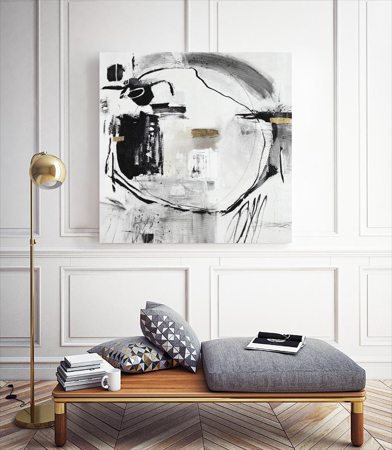 In a Tizzy by Daleno Art on GIANT ART - gold abstract