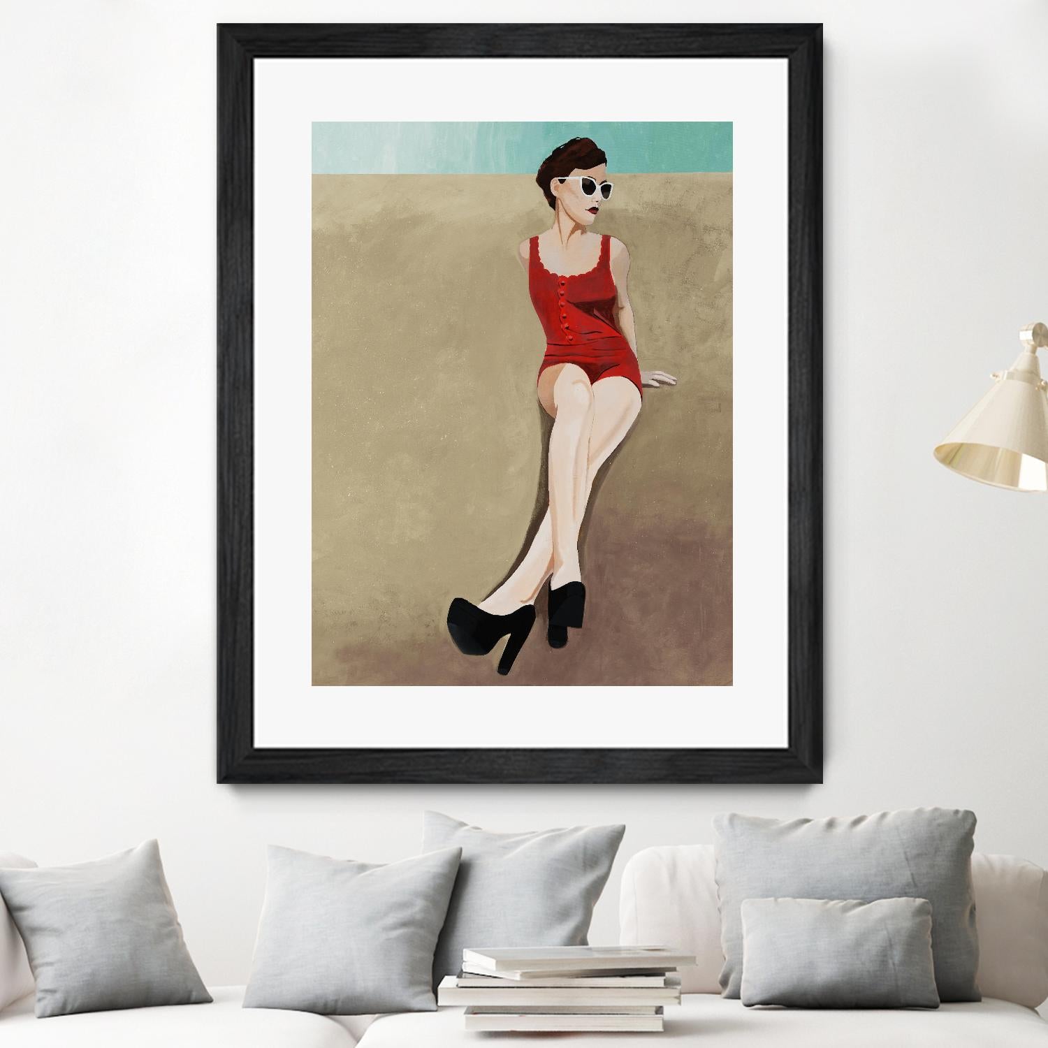 Rays of Glamour by Daleno Art on GIANT ART - red figurative fashion