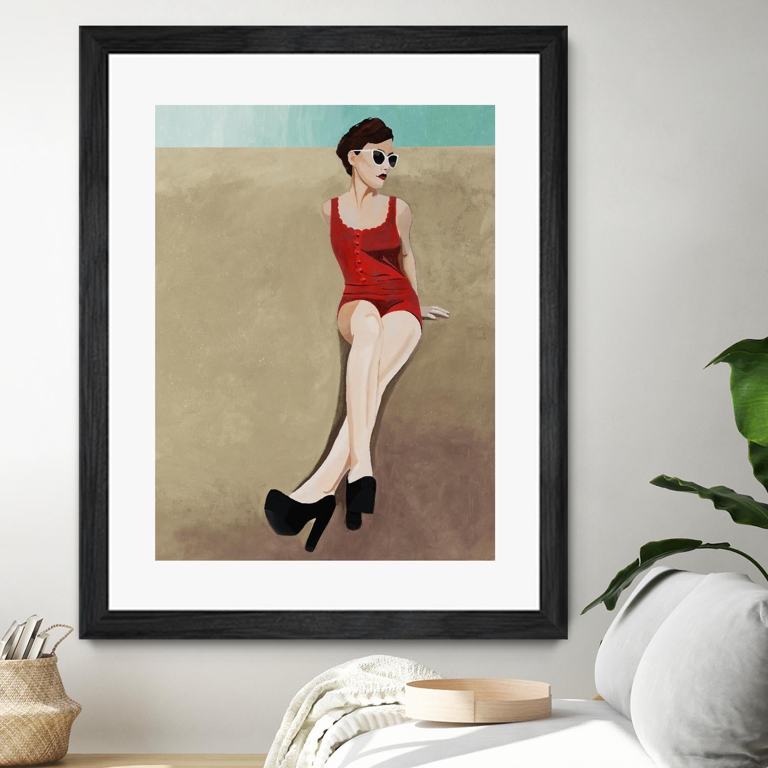 Rays of Glamour by Daleno Art on GIANT ART - red figurative fashion