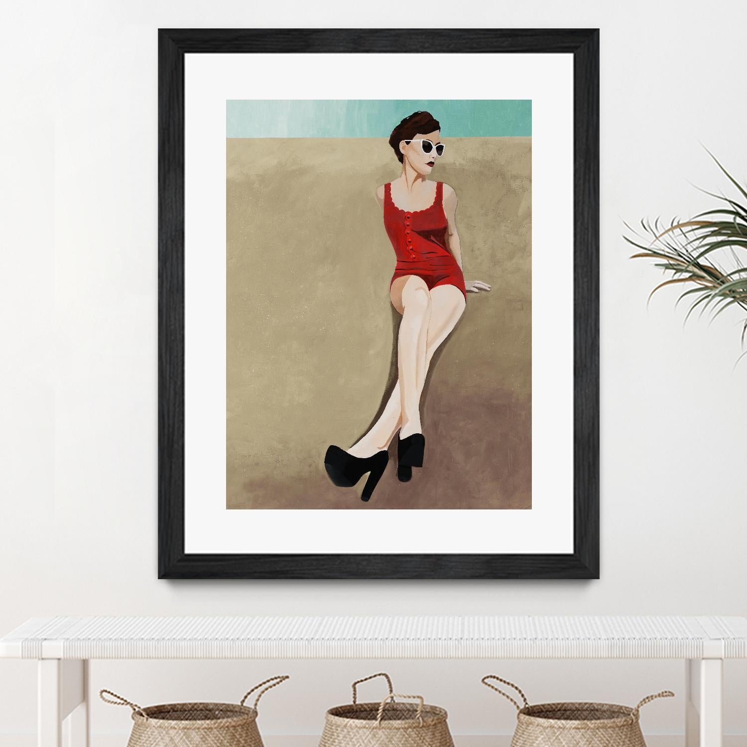 Rays of Glamour by Daleno Art on GIANT ART - red figurative fashion