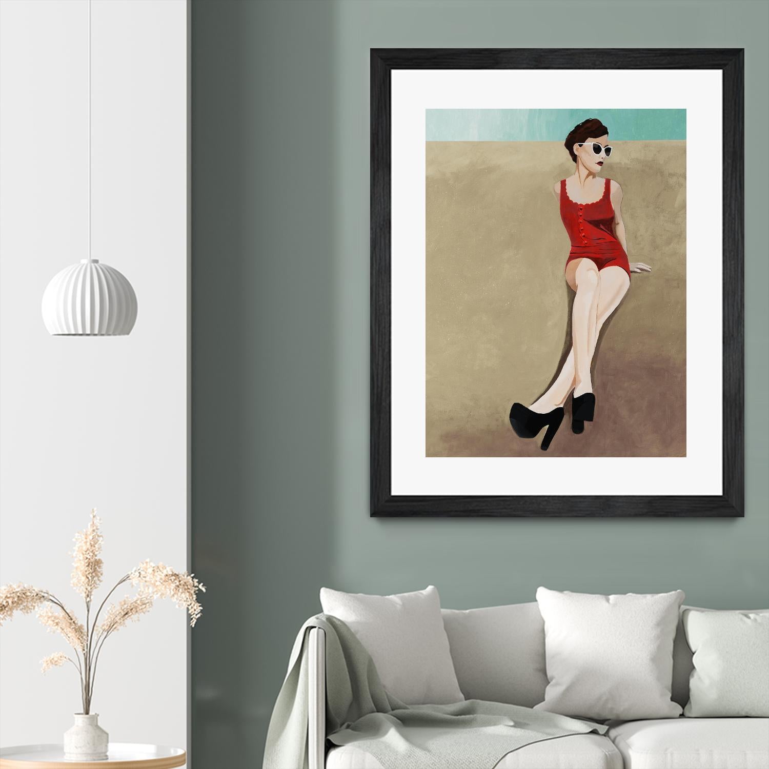 Rays of Glamour by Daleno Art on GIANT ART - red figurative fashion