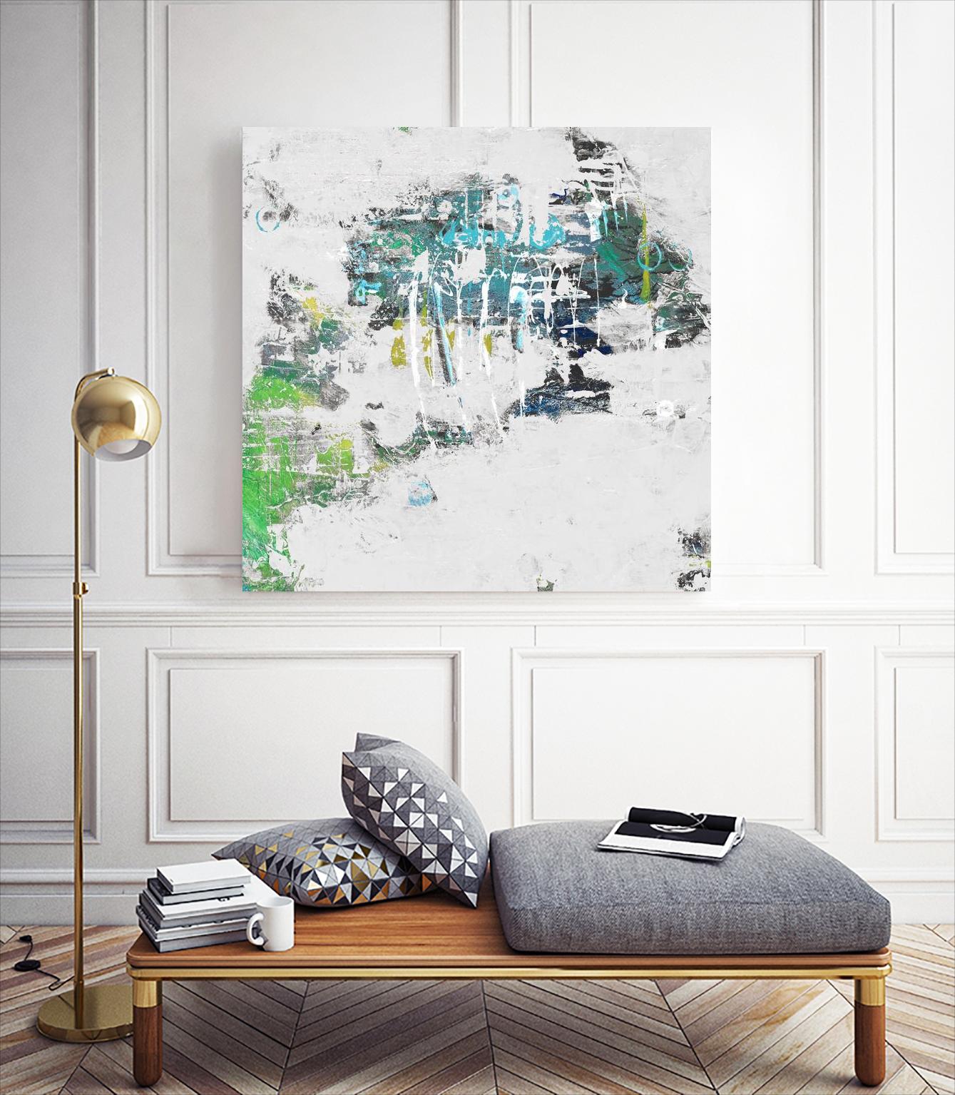 cool Kids I by Daleno Art on GIANT ART - green abstract abstrait