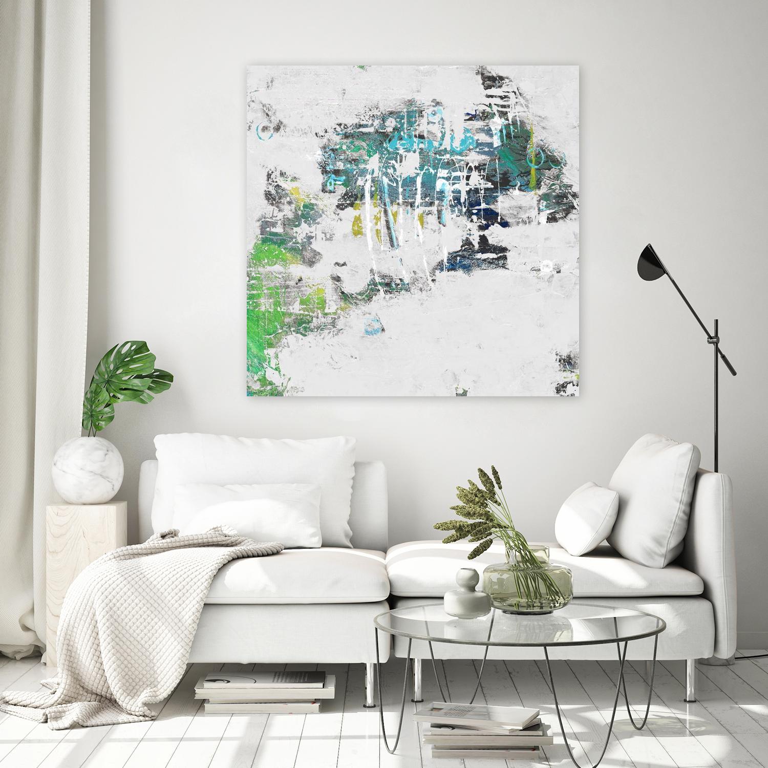 cool Kids I by Daleno Art on GIANT ART - green abstract abstrait