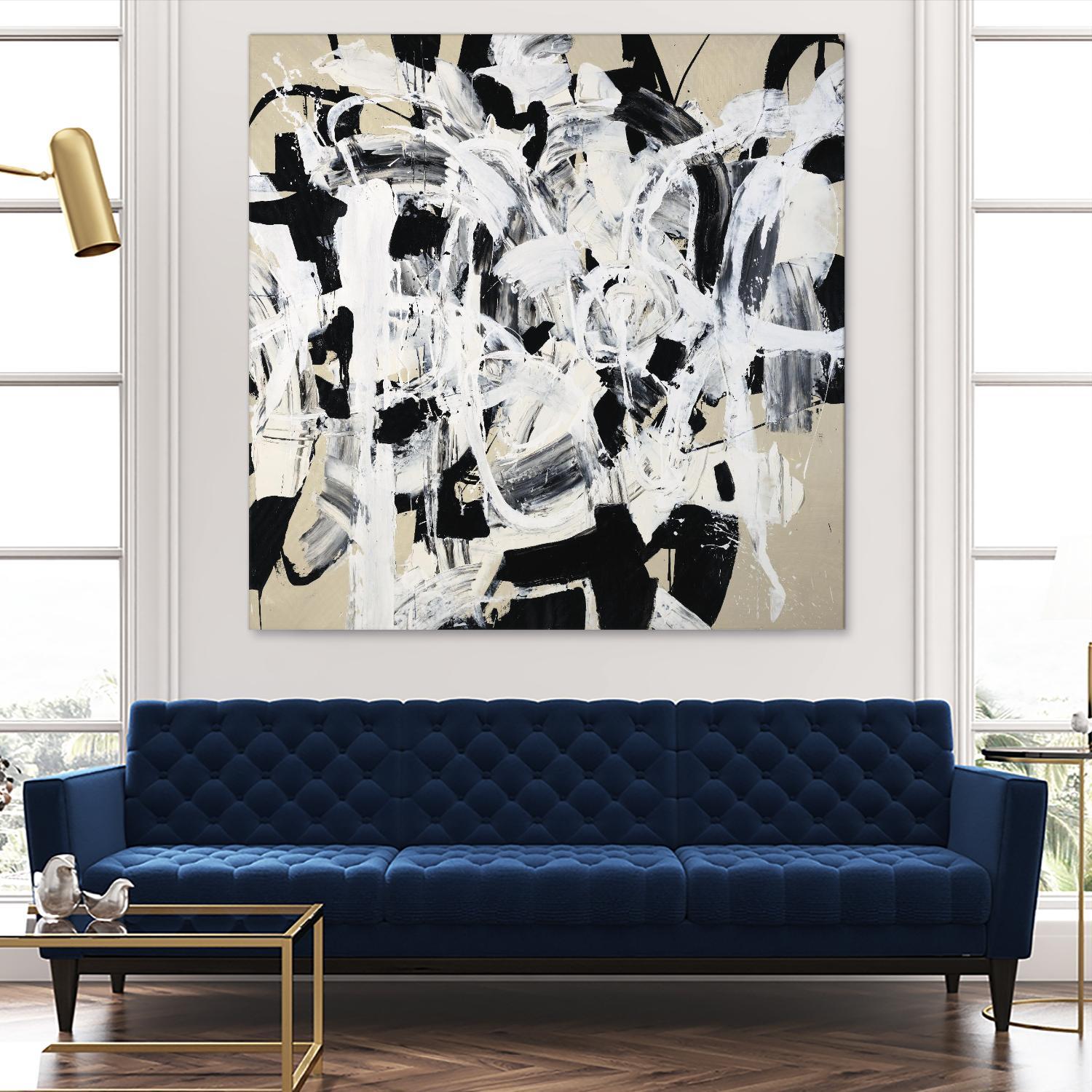 Talking out of Both Sides by Daleno Art on GIANT ART - beige abstract abstrait