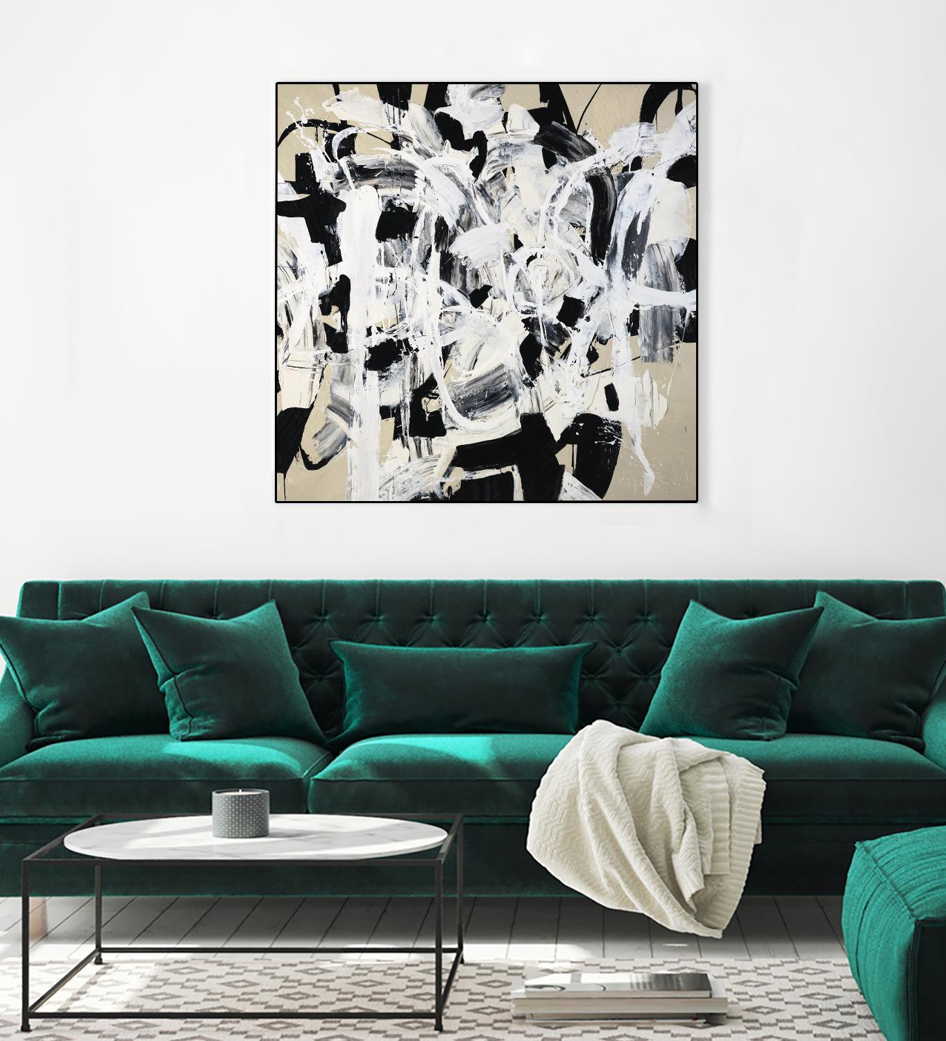 Talking out of Both Sides by Daleno Art on GIANT ART - beige abstract abstrait