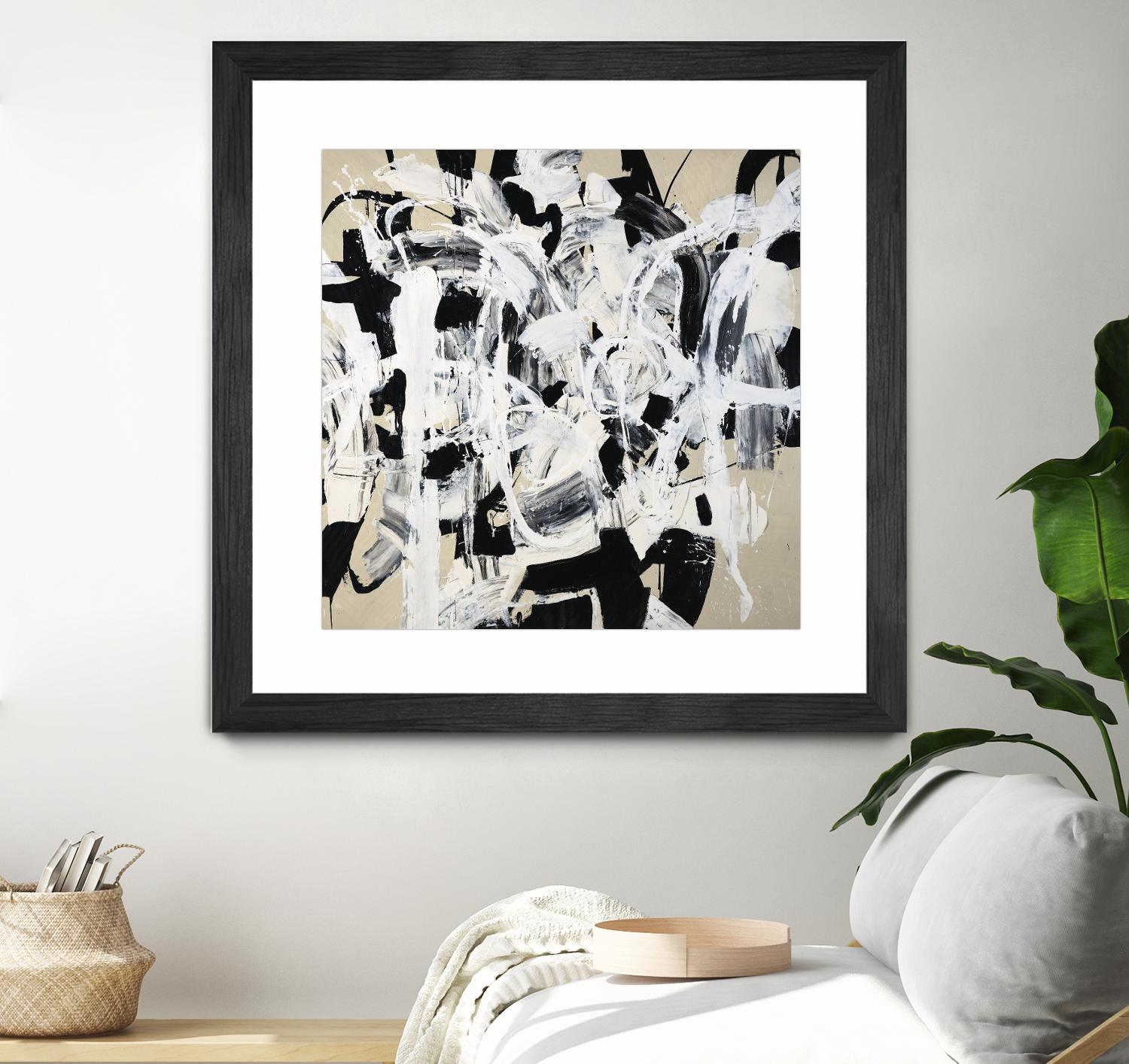 Talking out of Both Sides by Daleno Art on GIANT ART - beige abstract abstrait