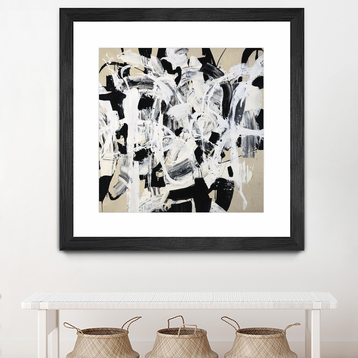Talking out of Both Sides by Daleno Art on GIANT ART - beige abstract abstrait