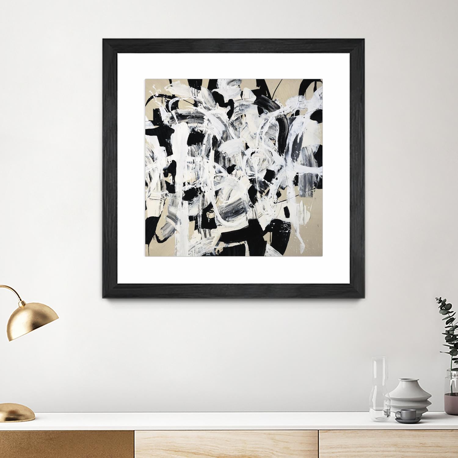 Talking out of Both Sides by Daleno Art on GIANT ART - beige abstract abstrait
