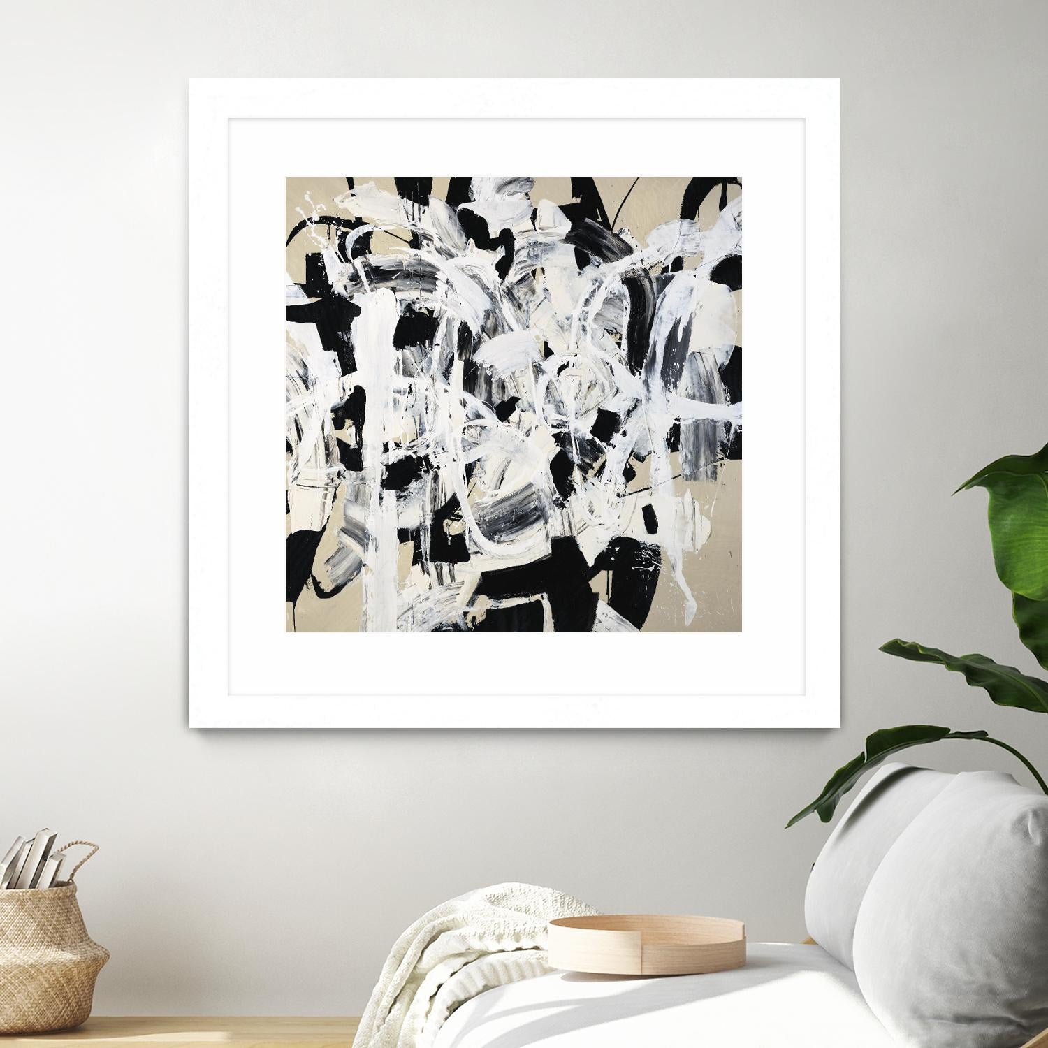 Talking out of Both Sides by Daleno Art on GIANT ART - beige abstract abstrait